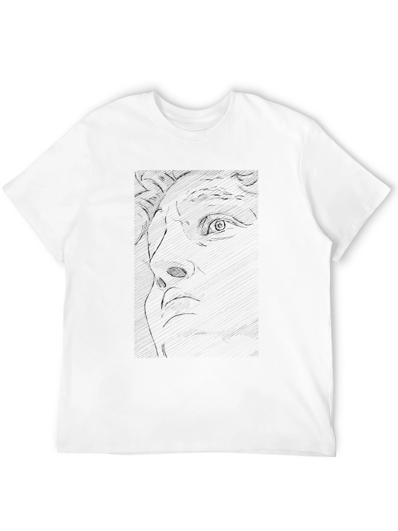 Abstract Face Graphic Black T-Shirt