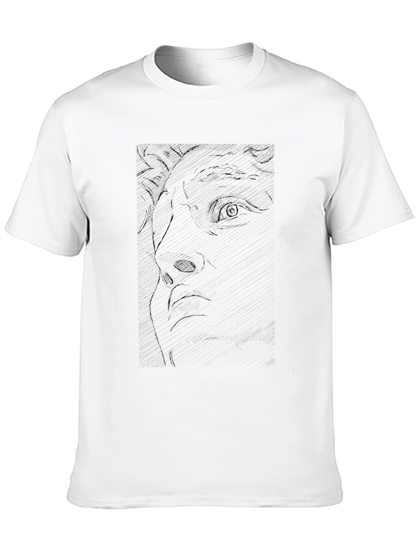 Abstract Face Graphic Black T-Shirt