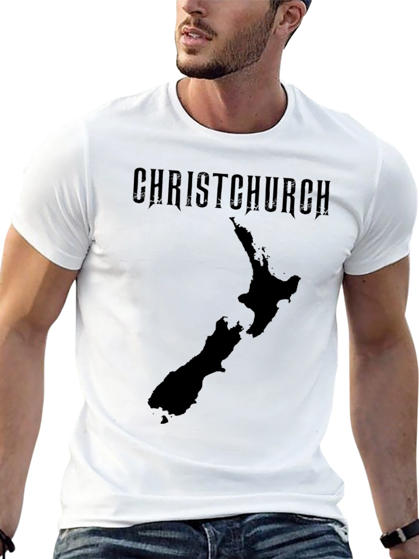 Christchurch New Zealand Map Graphic Tee