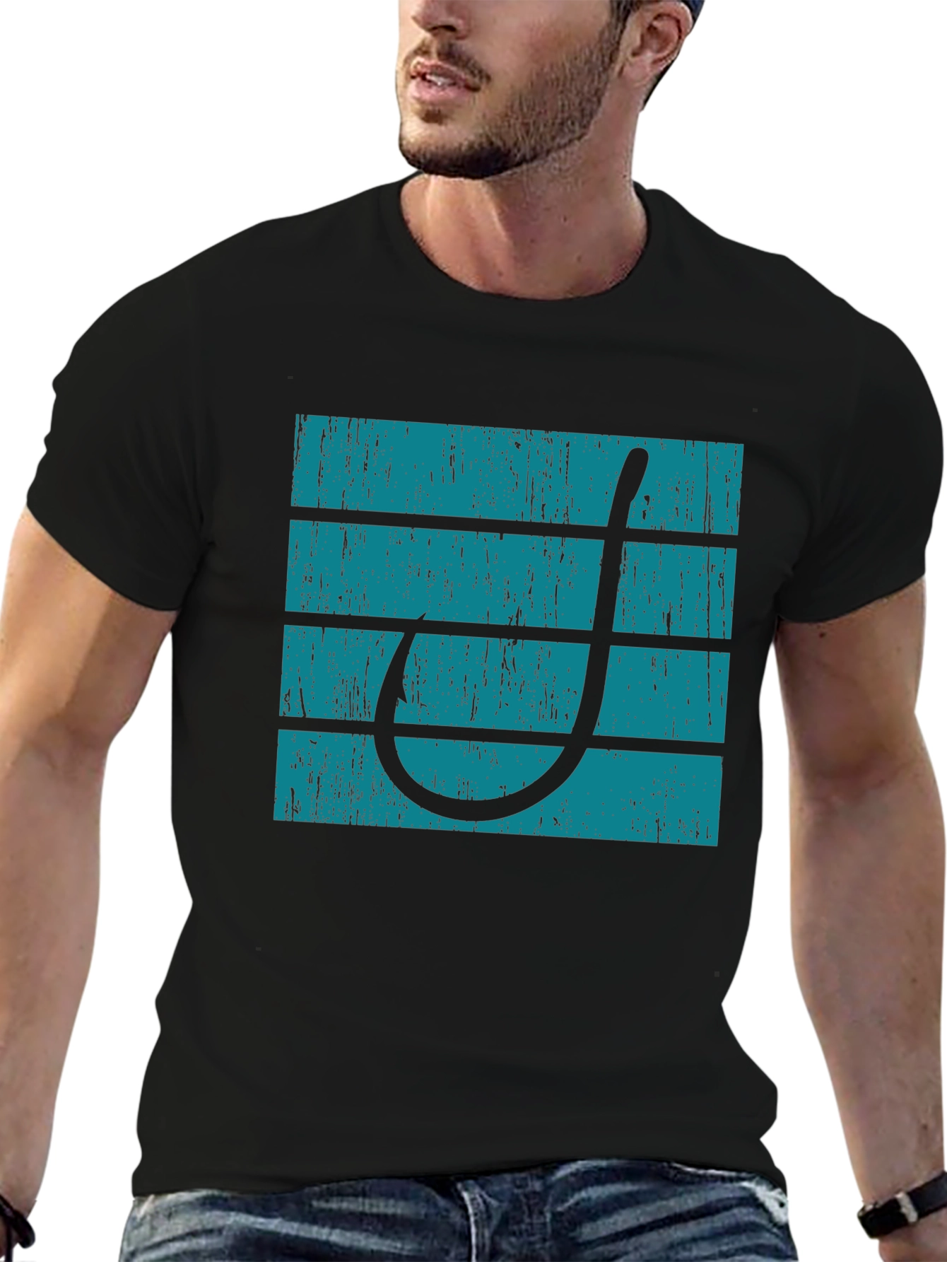 Fishing Hook Tee: Retro Style Anglers Choice