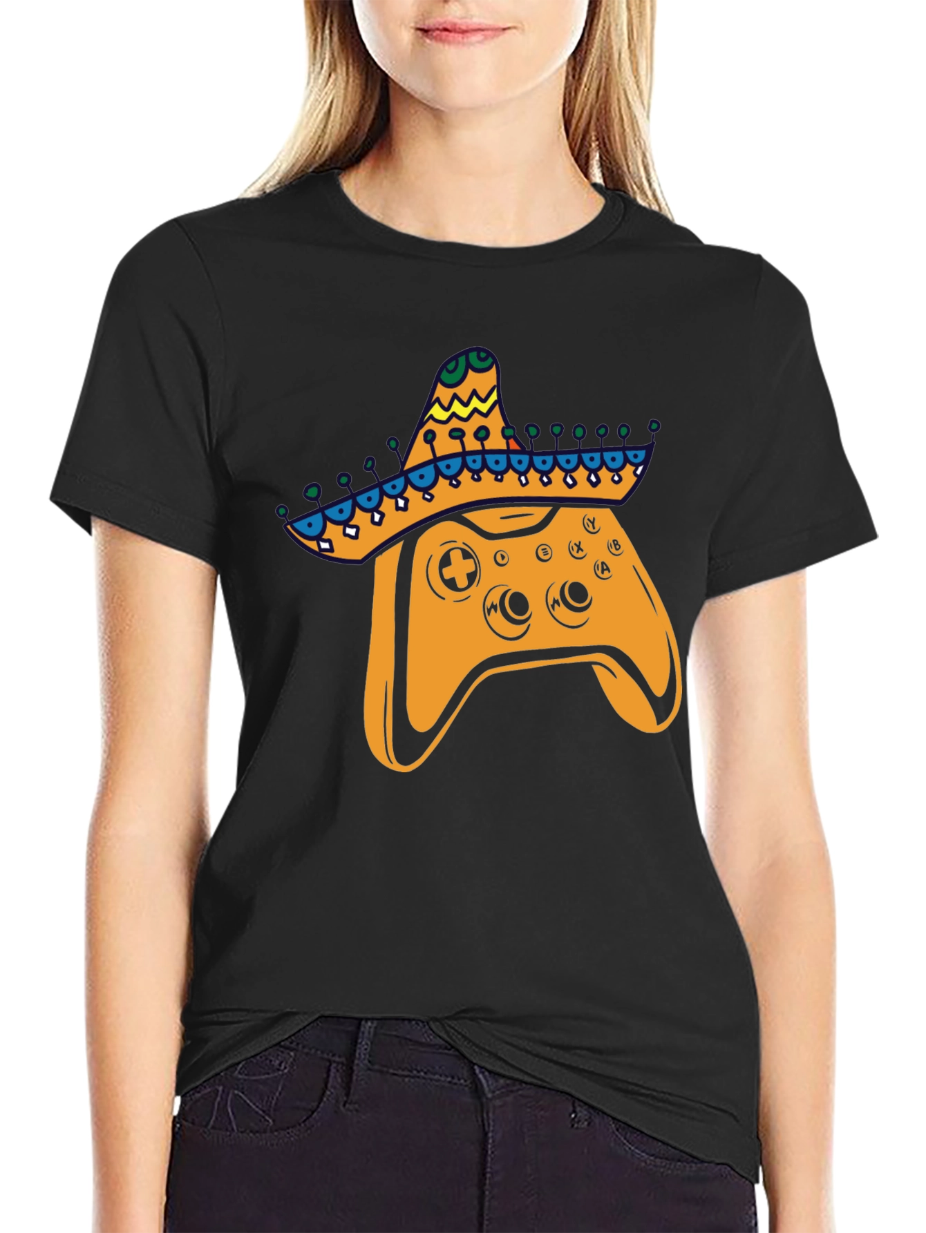 Gamer Fiesta T-Shirt: Controller with Sombrero!