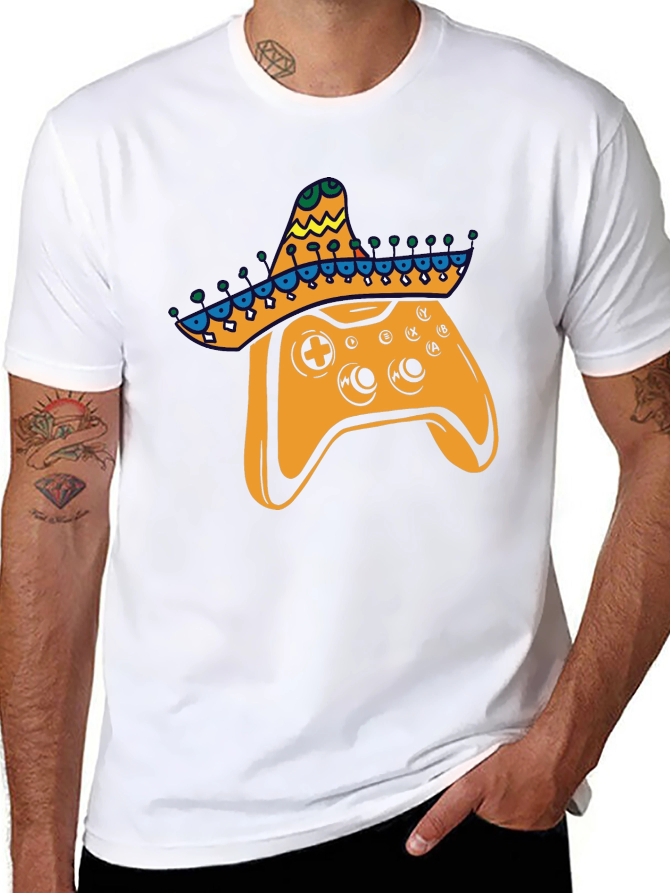 Gamer Fiesta T-Shirt: Controller with Sombrero!