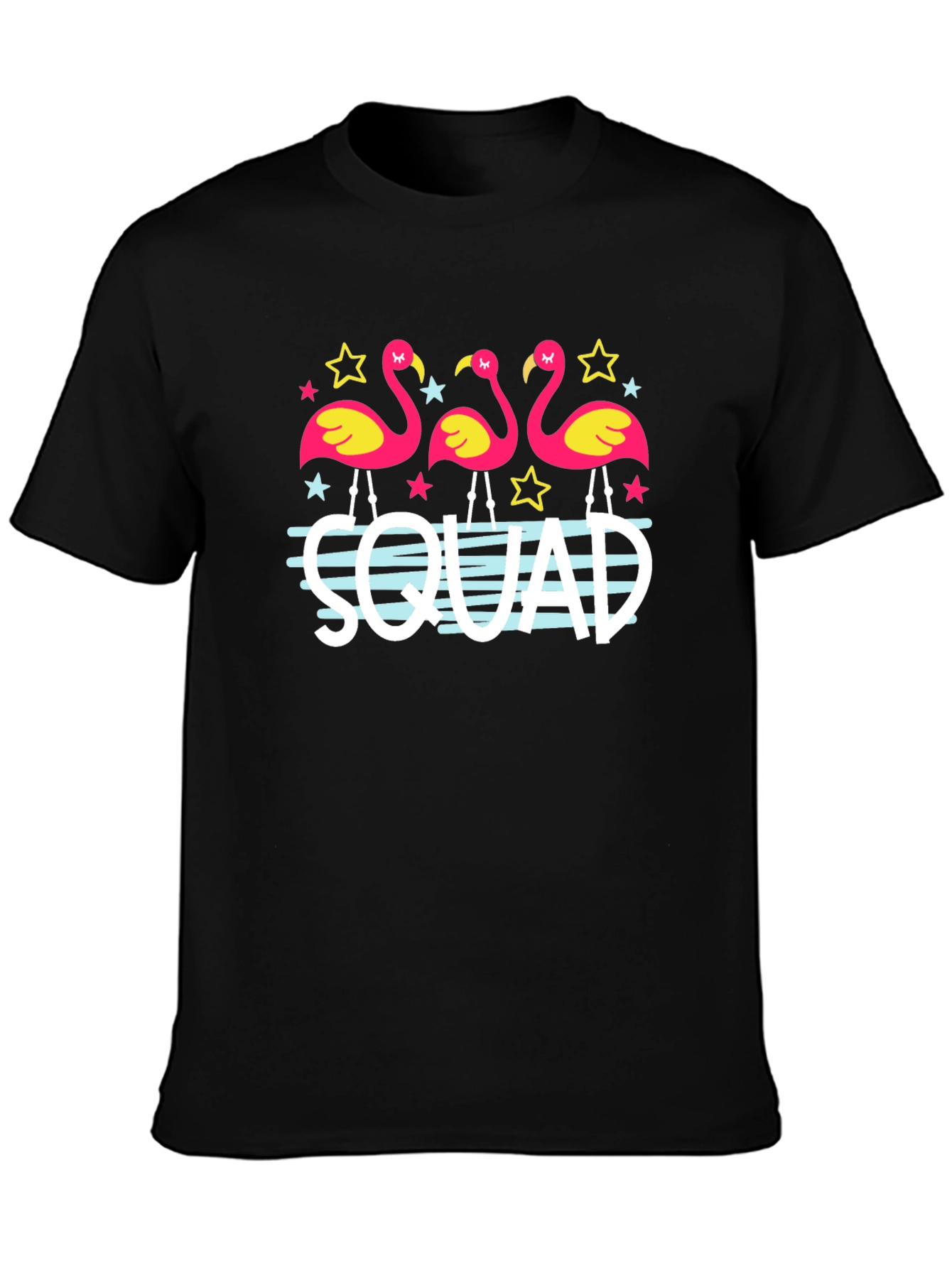 Flamingo Squad Black T-Shirt