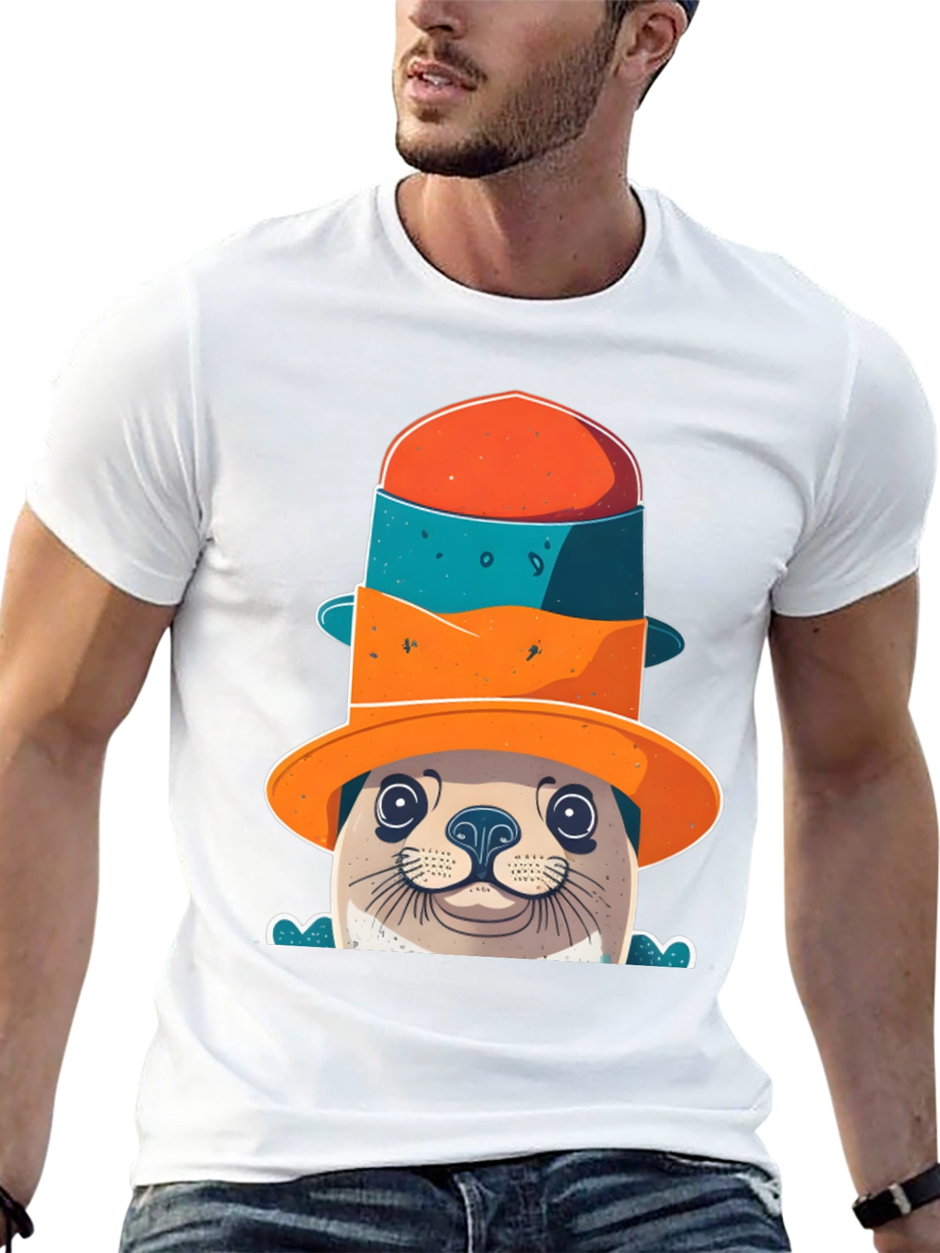 Seal in a Hat Graphic Tee