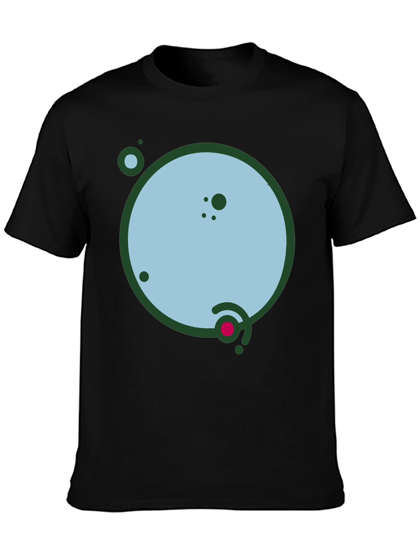 Geometric Planet Graphic Black Tee