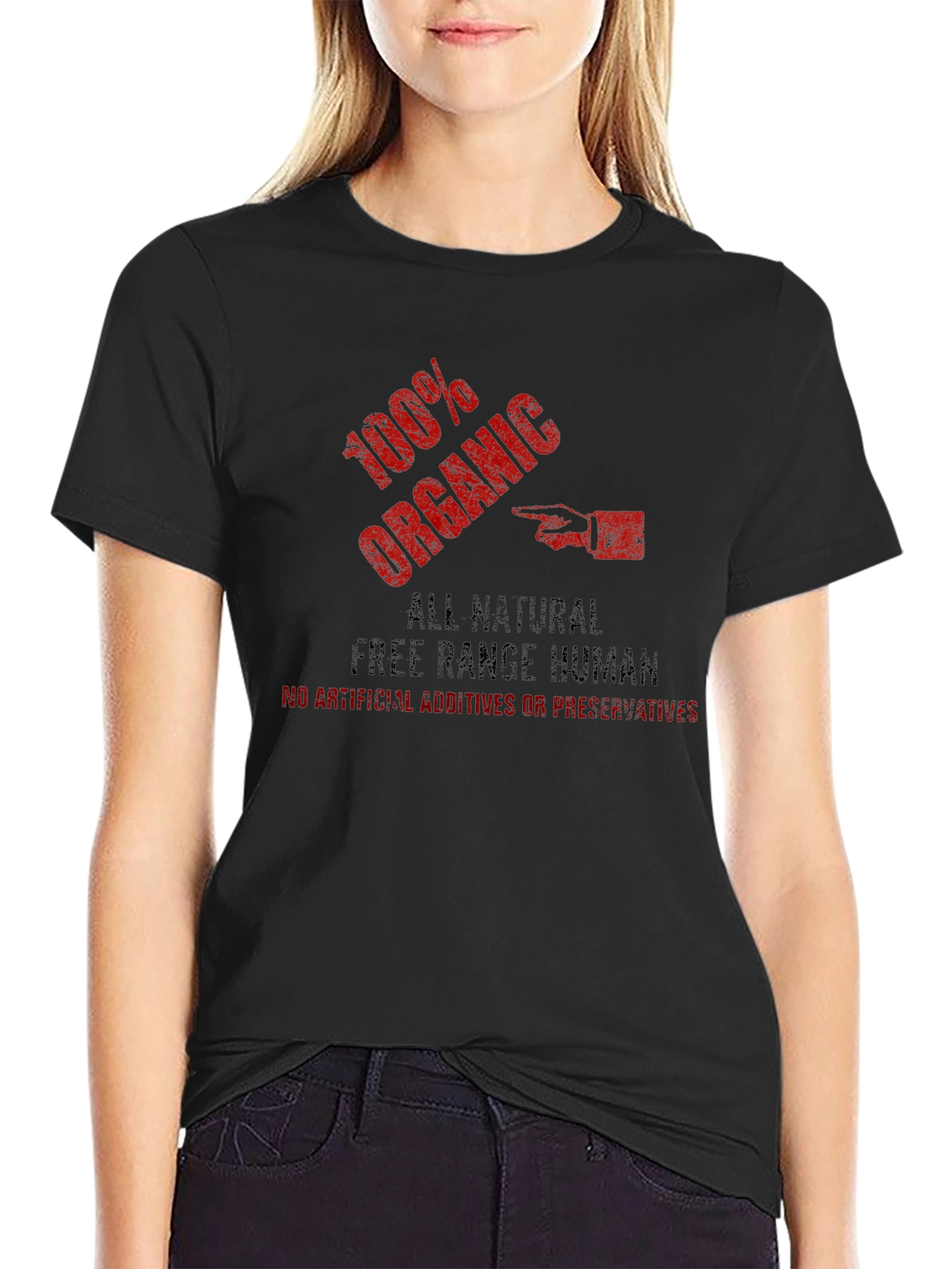 100% Organic Free Range Human Funny T-Shirt