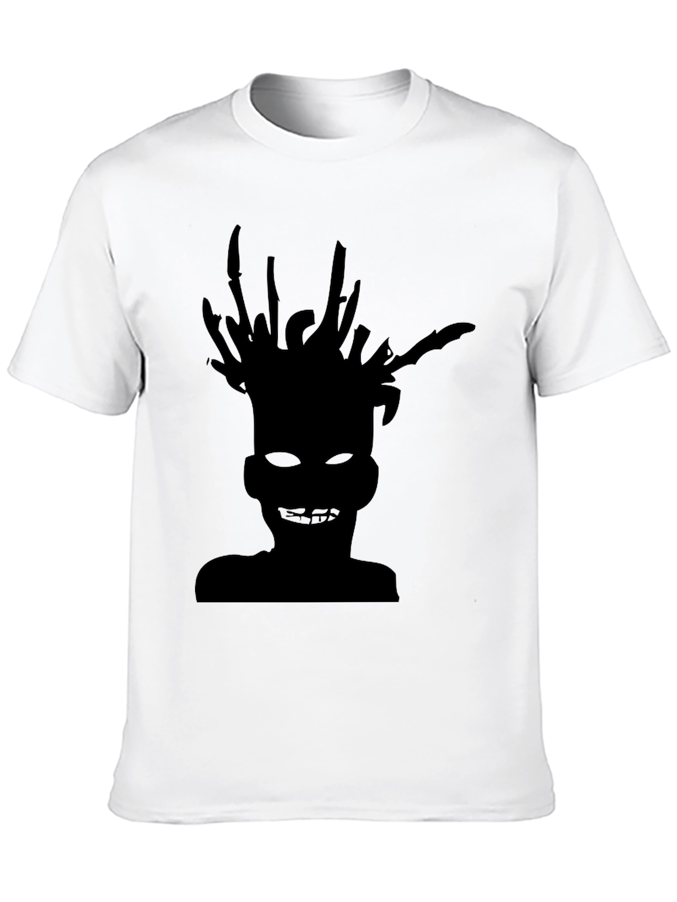 Unique Silhouette Graphic Black T-Shirt