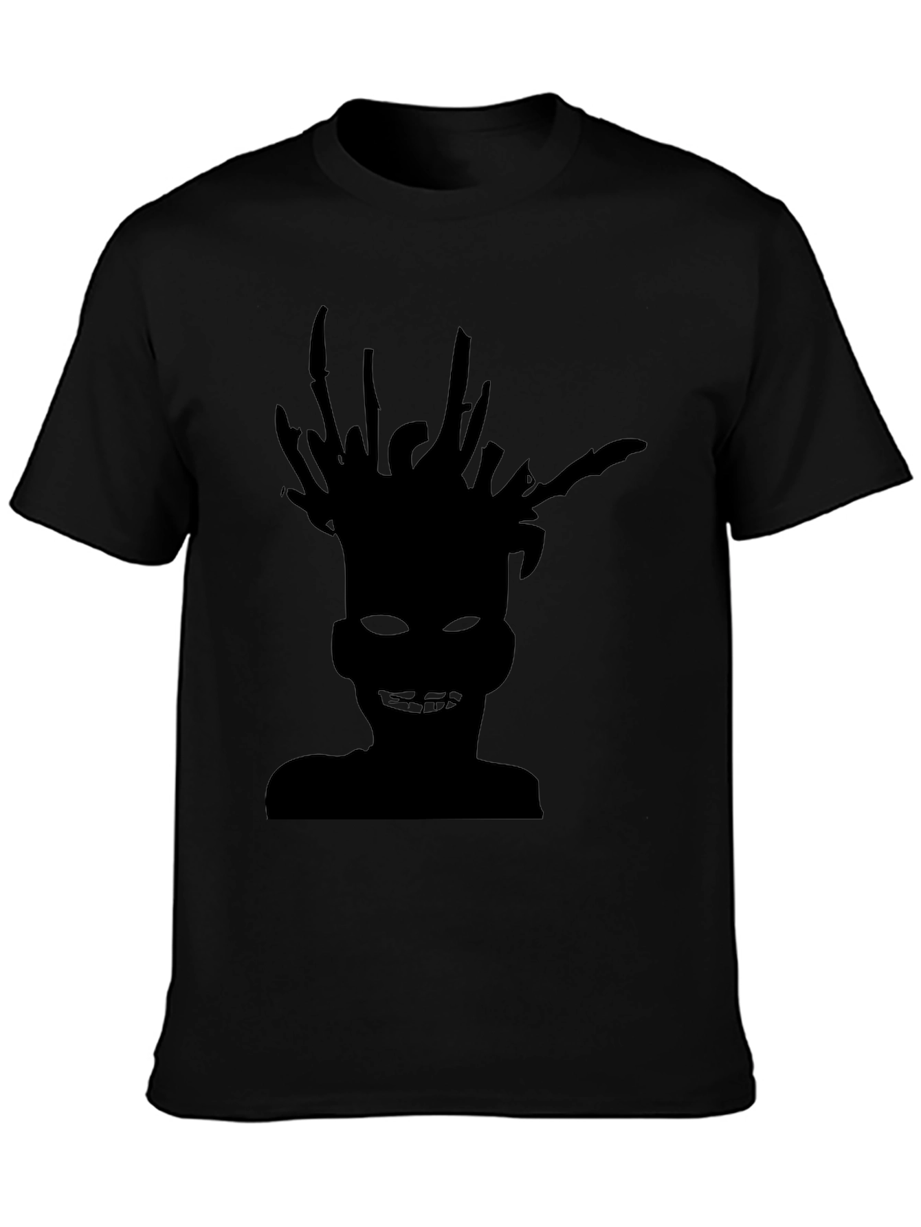 Unique Silhouette Graphic Black T-Shirt
