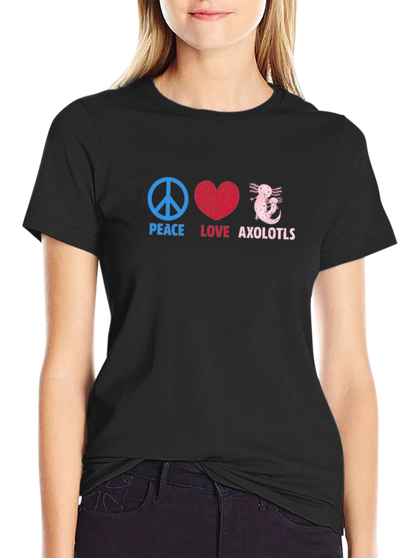 Peace Love Axolotls Graphic T-Shirt