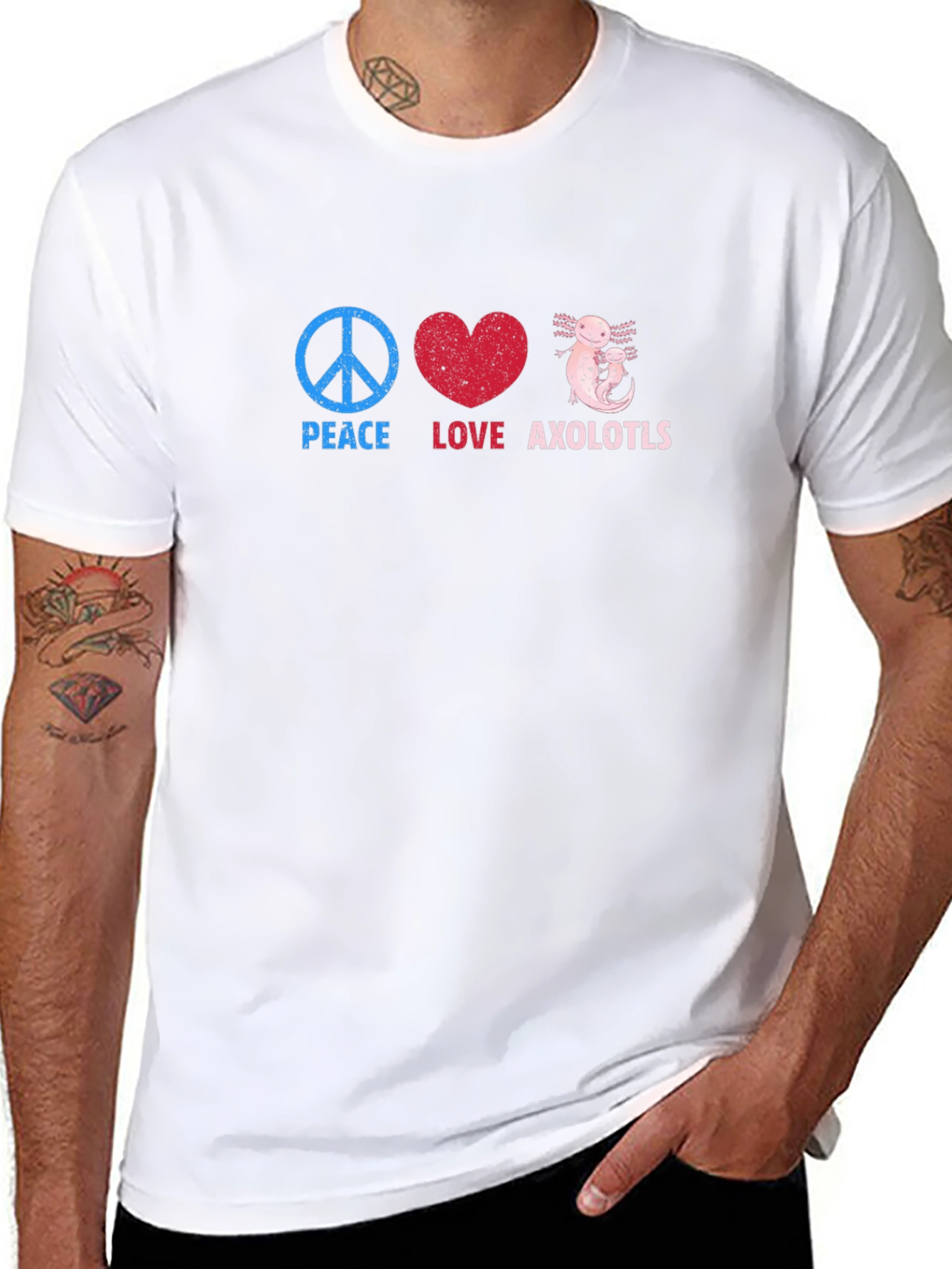 Peace Love Axolotls Graphic T-Shirt