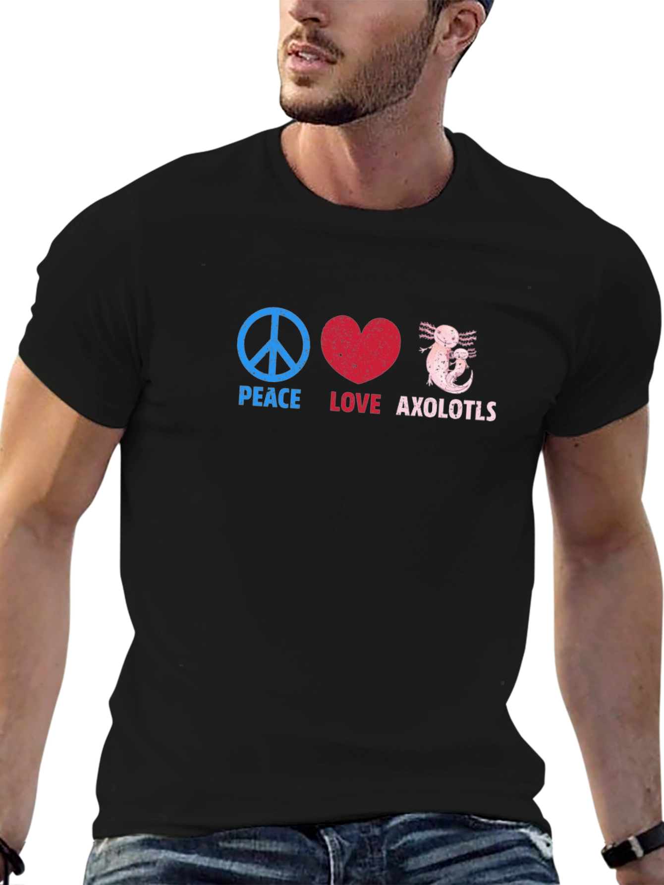 Peace Love Axolotls Graphic T-Shirt