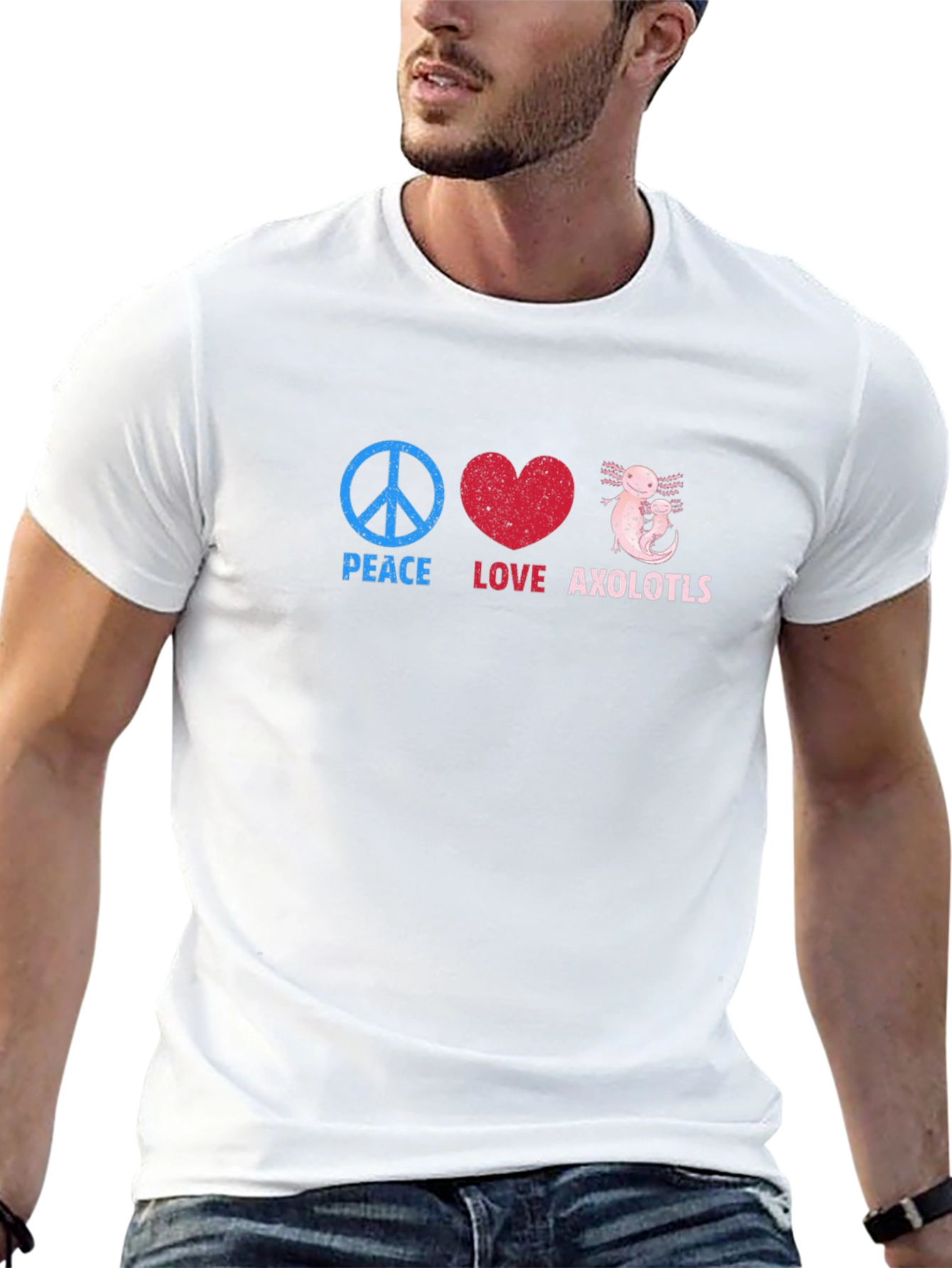 Peace Love Axolotls Graphic T-Shirt