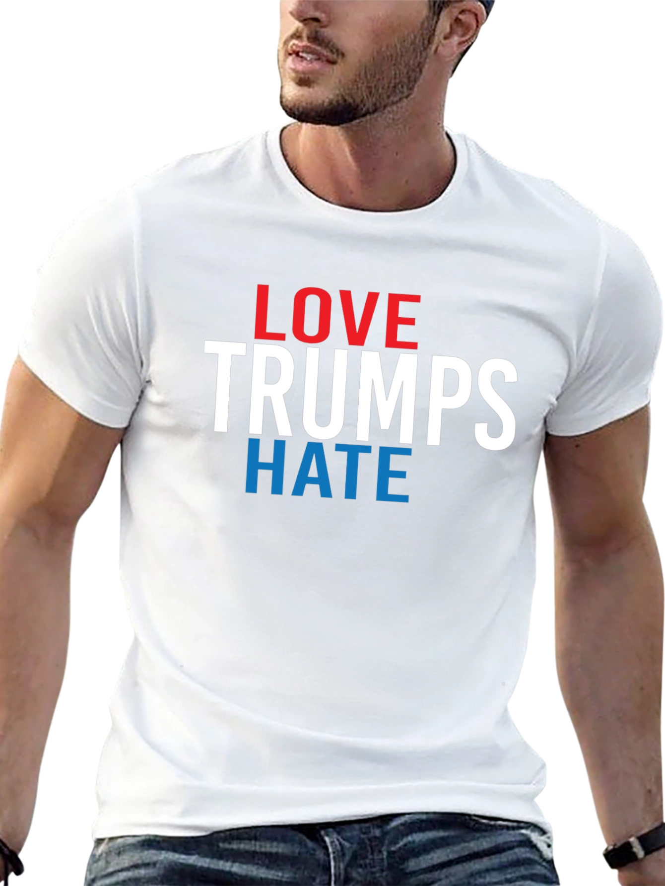 Love Trumps Hate Graphic T-Shirt - Political Statement Tee