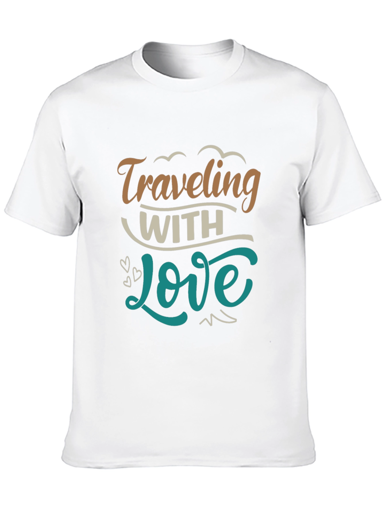 Traveling With Love Black Graphic T-Shirt