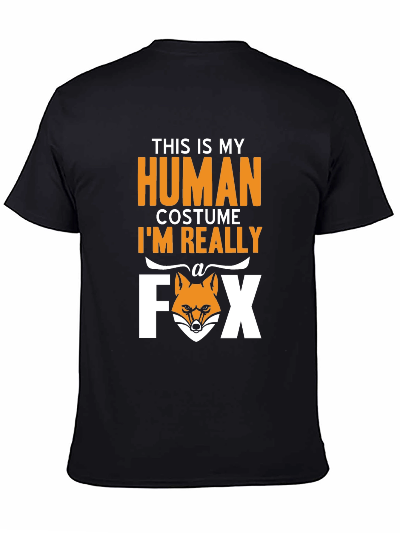 Funny Human Costume Fox T-Shirt - Halloween Tee