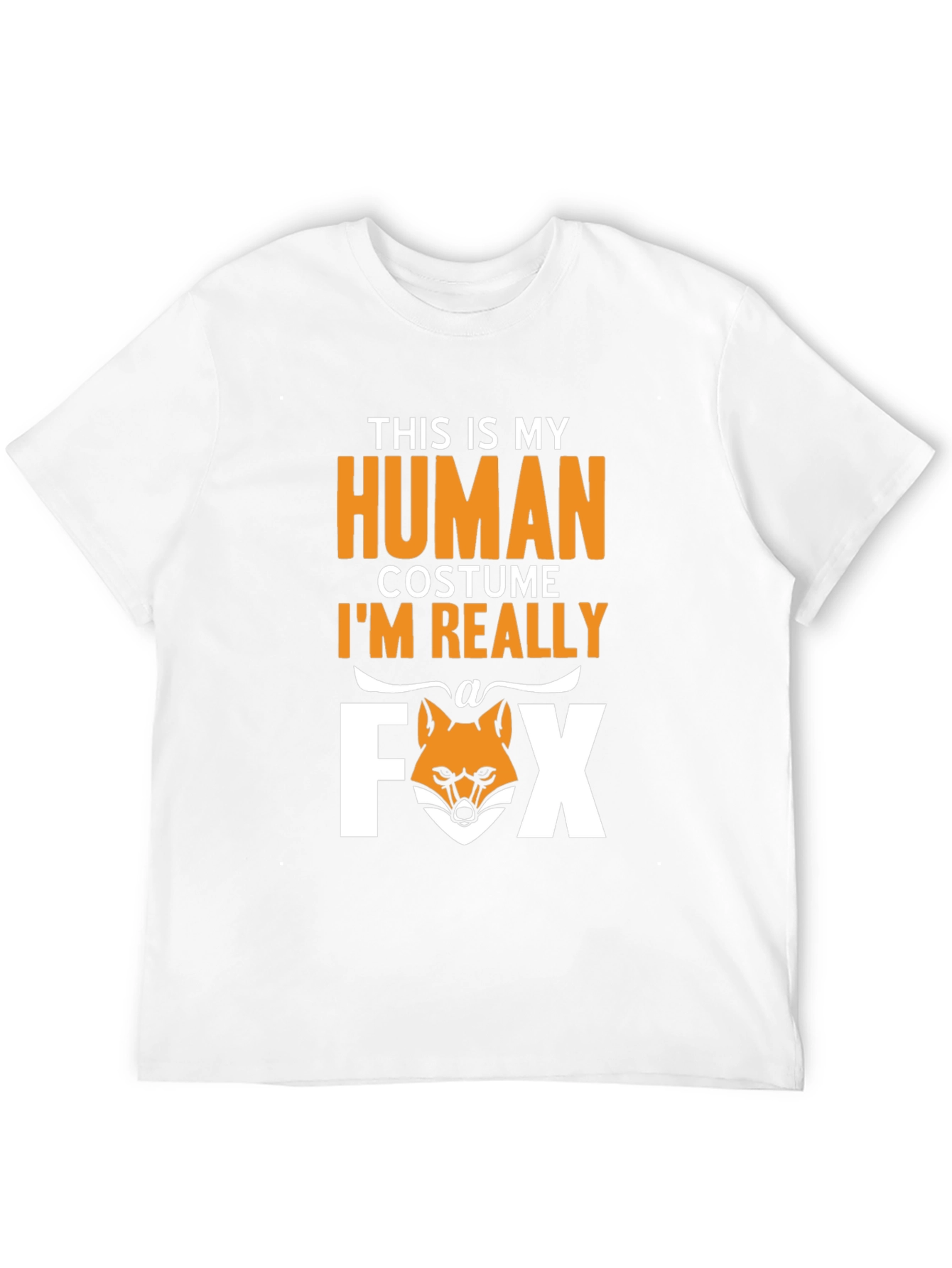 Funny Human Costume Fox T-Shirt - Halloween Tee