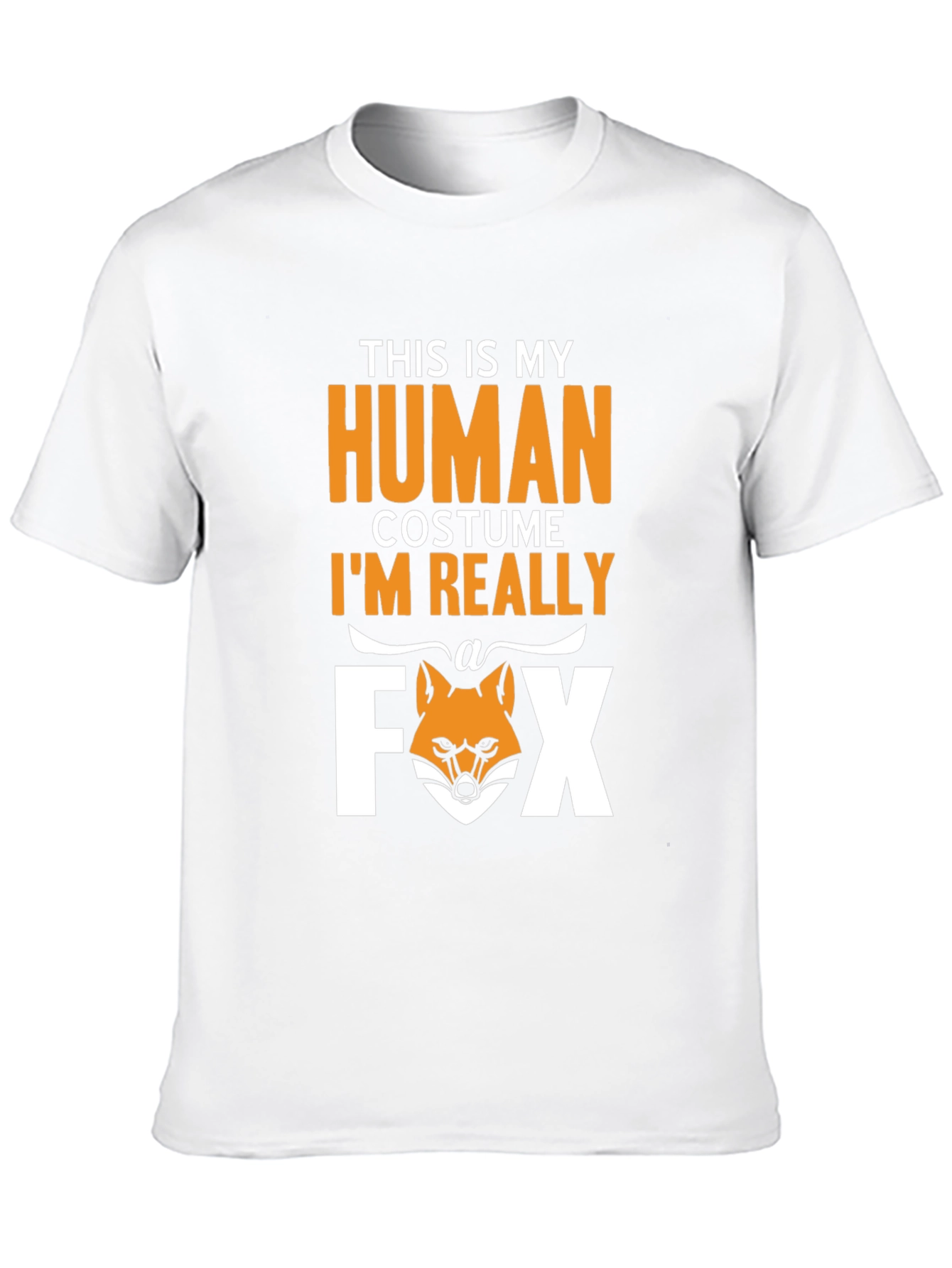Funny Human Costume Fox T-Shirt - Halloween Tee