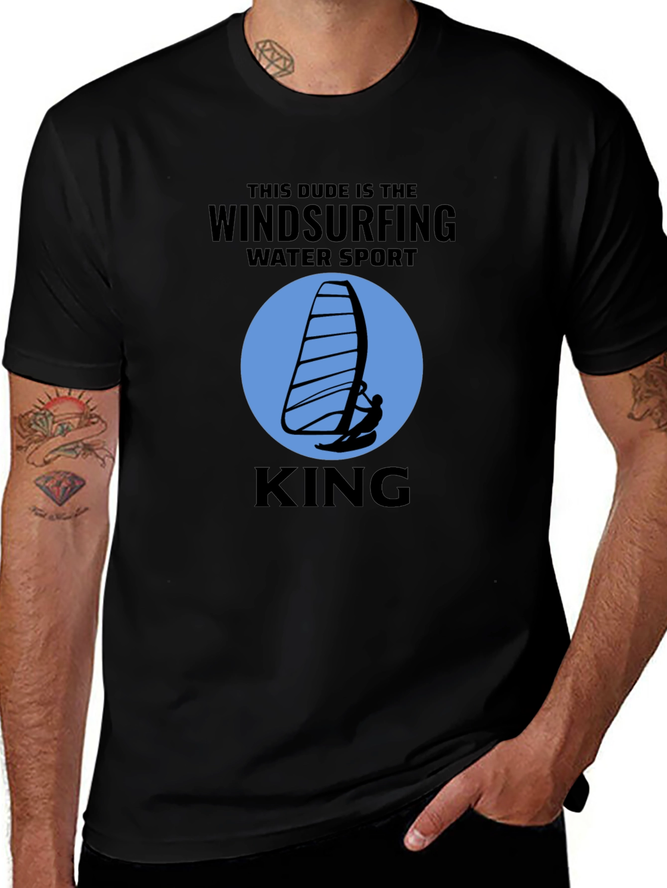 Windsurfing King T-Shirt Water Sport Design