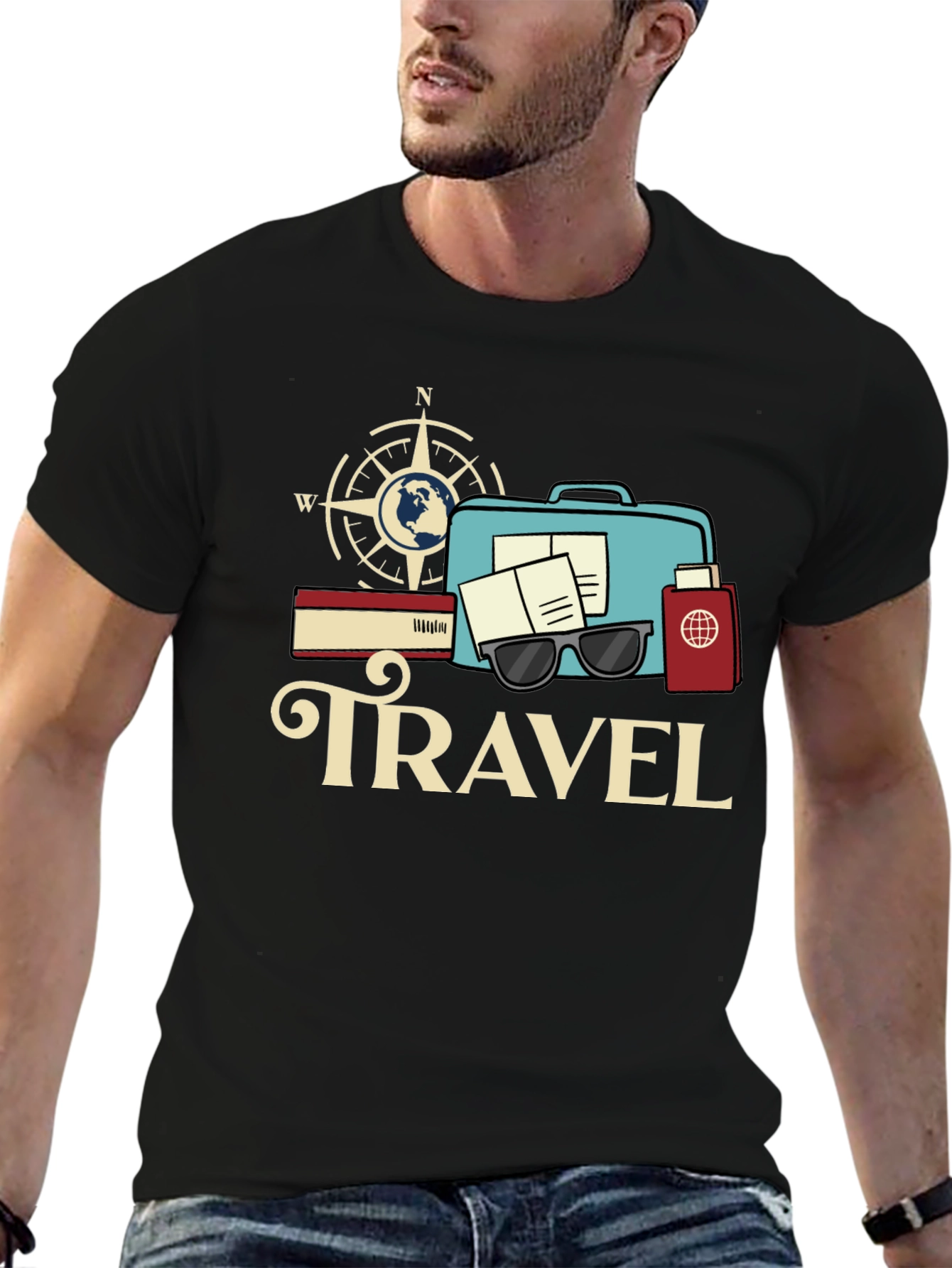 Travel Theme Graphic T-Shirt - Adventure Ready!
