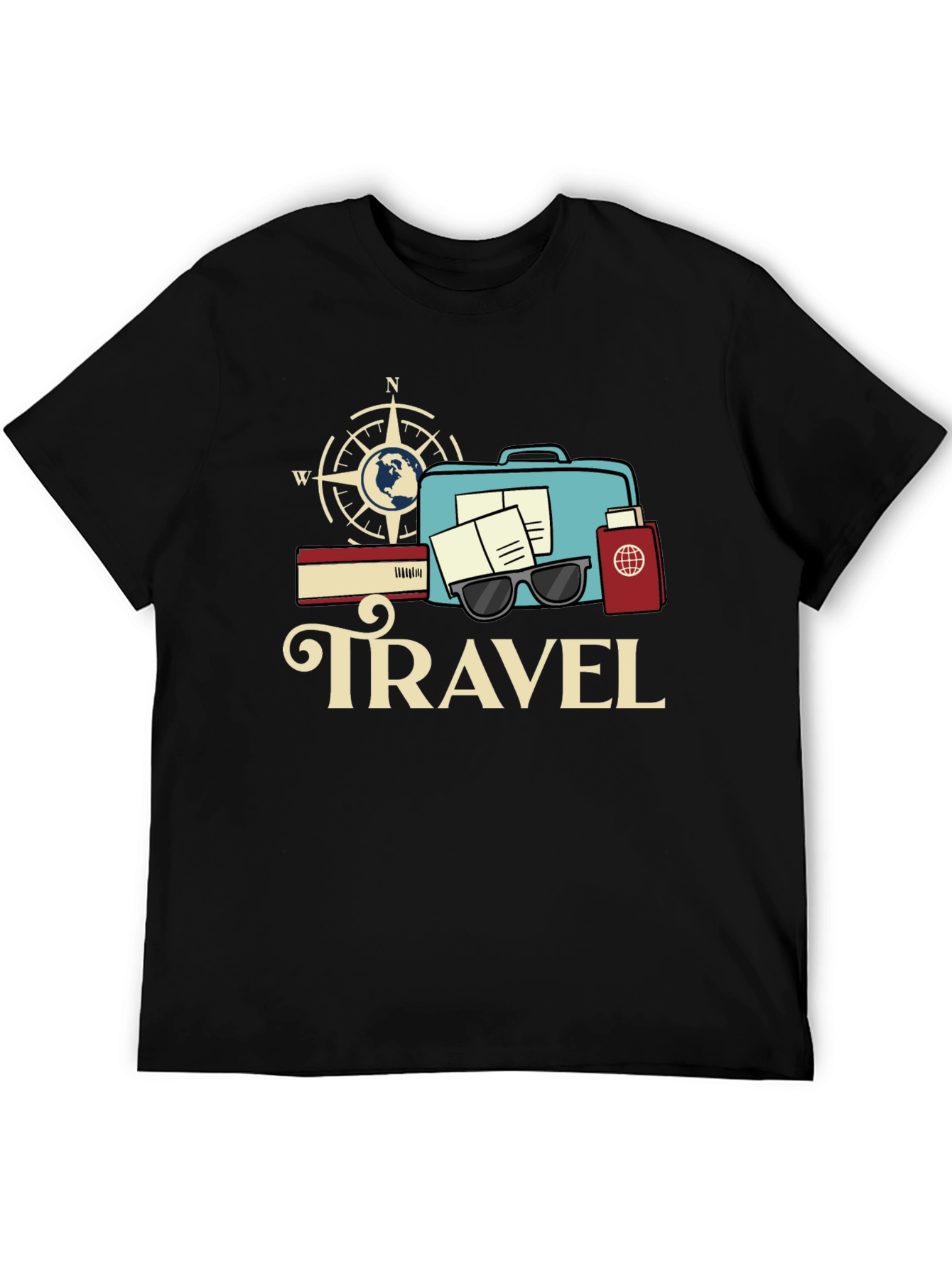 Travel Theme Graphic T-Shirt - Adventure Ready!