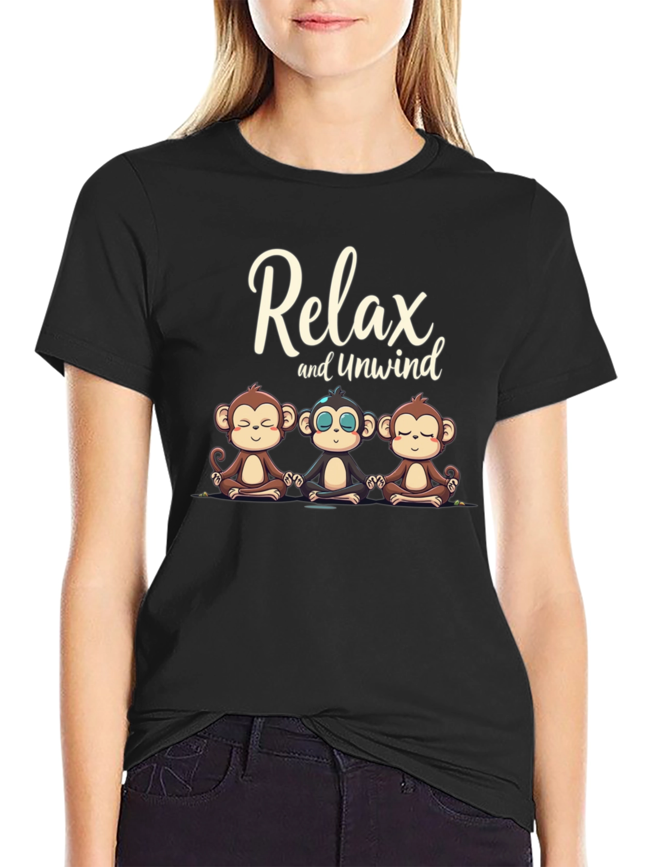 Relax and Unwind Monkey Graphic Tee