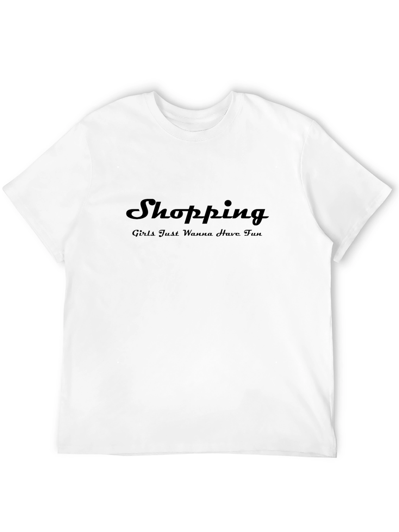 Shopping Girls Fun Graphic Tee - Black