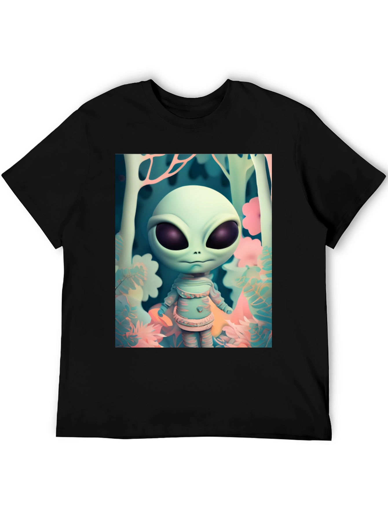 Alien Forest Tee - Unique Graphic Print Shirt