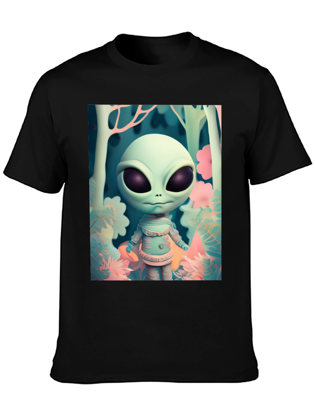 Alien Forest Tee - Unique Graphic Print Shirt