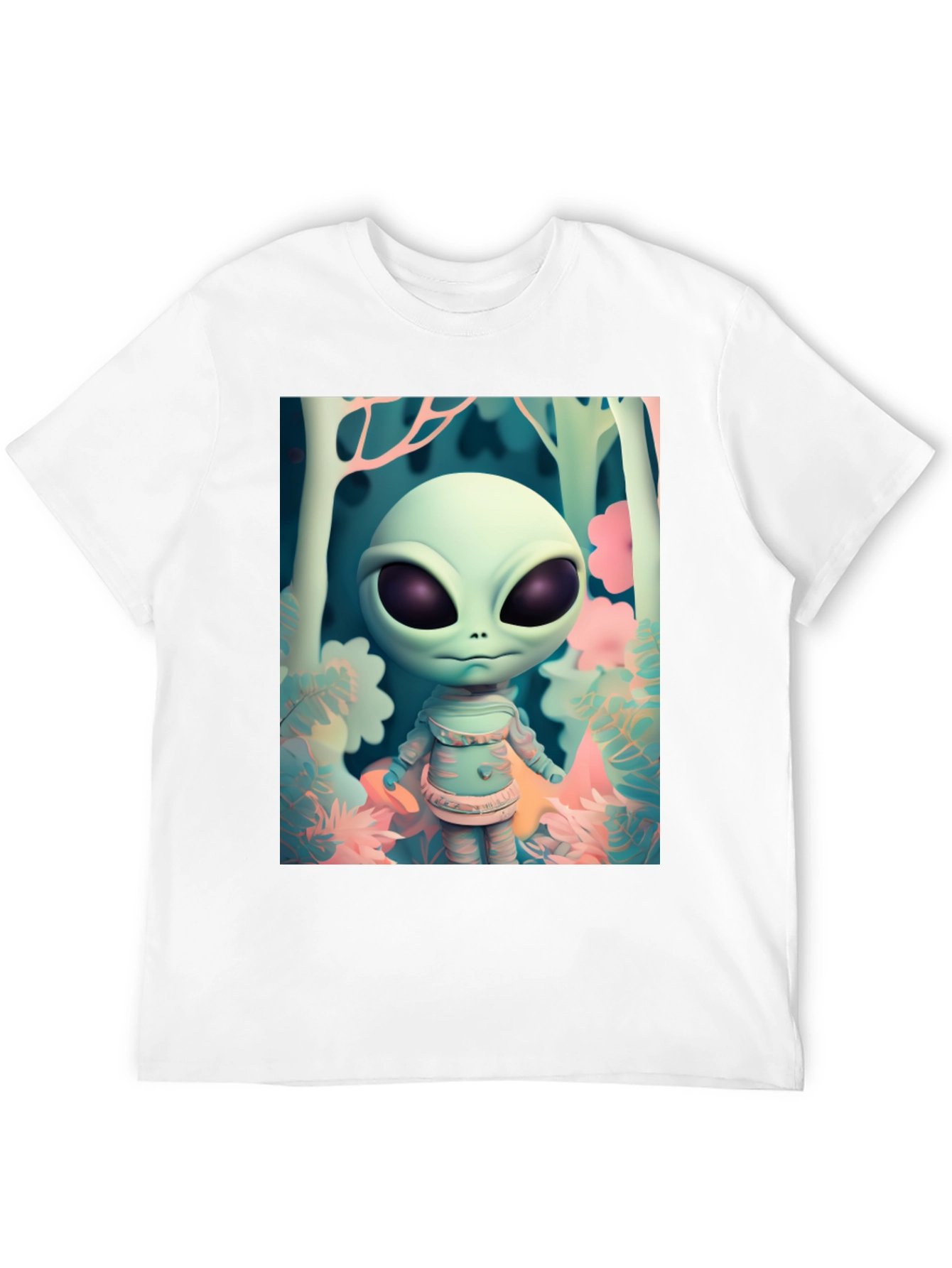 Alien Forest Tee - Unique Graphic Print Shirt