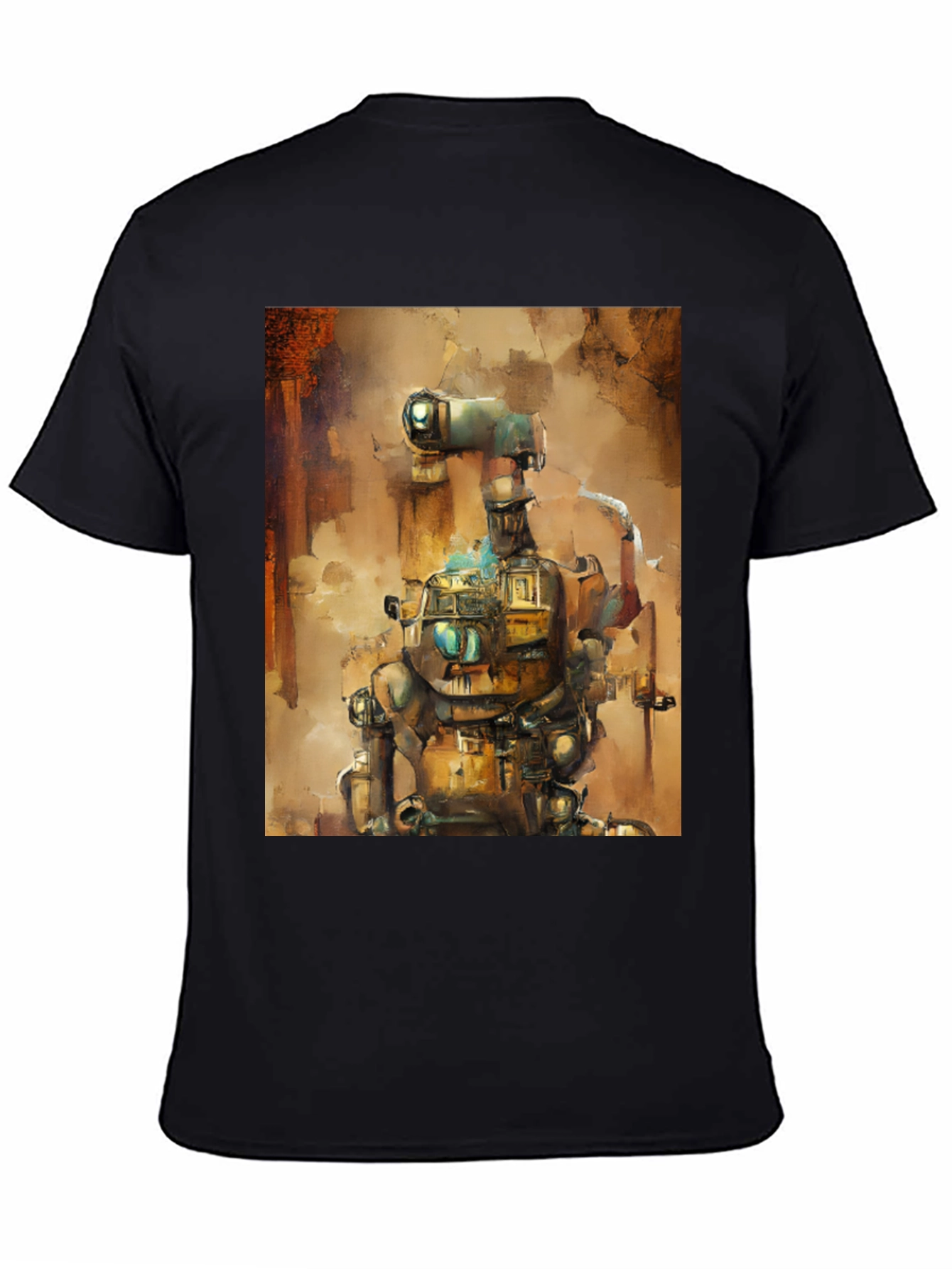 Steampunk Robot Graphic Tee - Unique Design