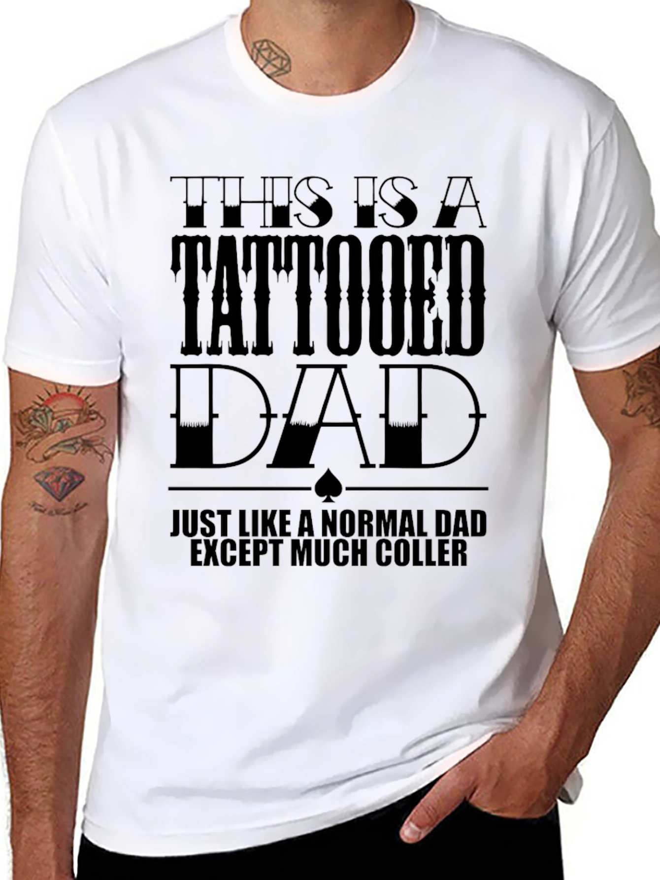 Tattooed Dad Graphic Tee - Cool Fathers Day Gift