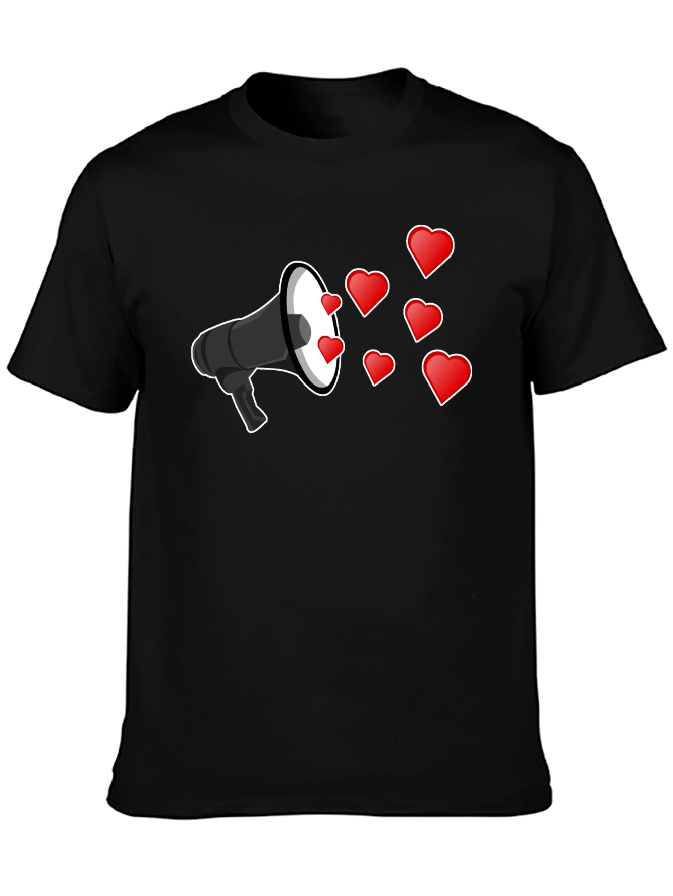 Love Message T-Shirt - Heart Megaphone Design