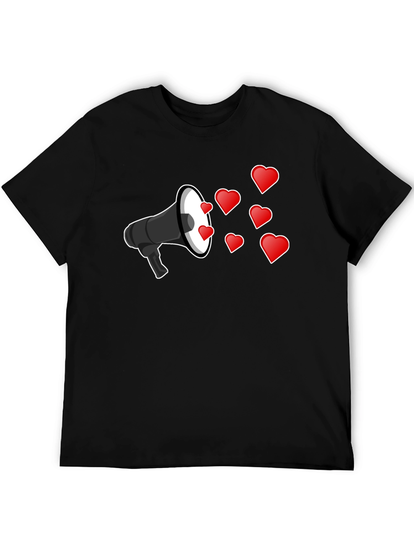 Love Message T-Shirt - Heart Megaphone Design