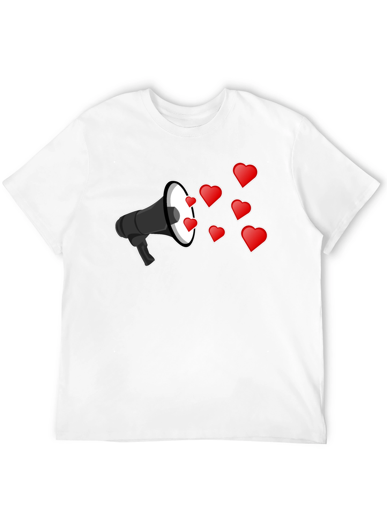Love Message T-Shirt - Heart Megaphone Design
