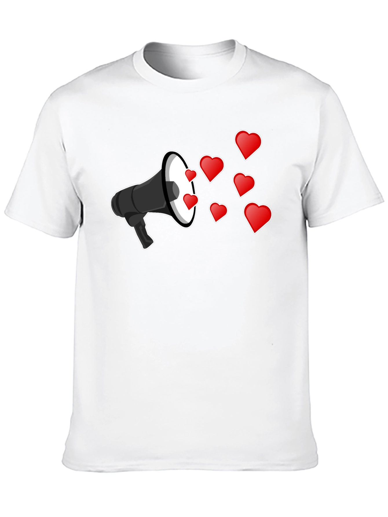 Love Message T-Shirt - Heart Megaphone Design