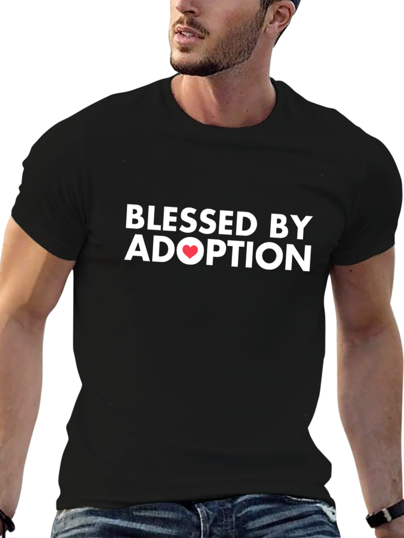 Blessed by Adoption T-Shirt - Heart Design