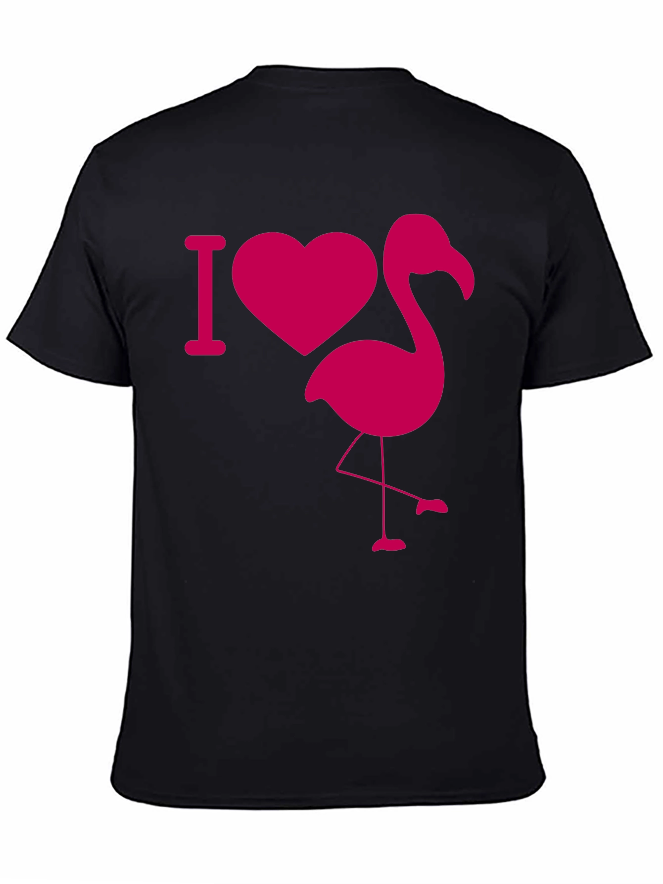 I Heart Flamingo Black T-Shirt