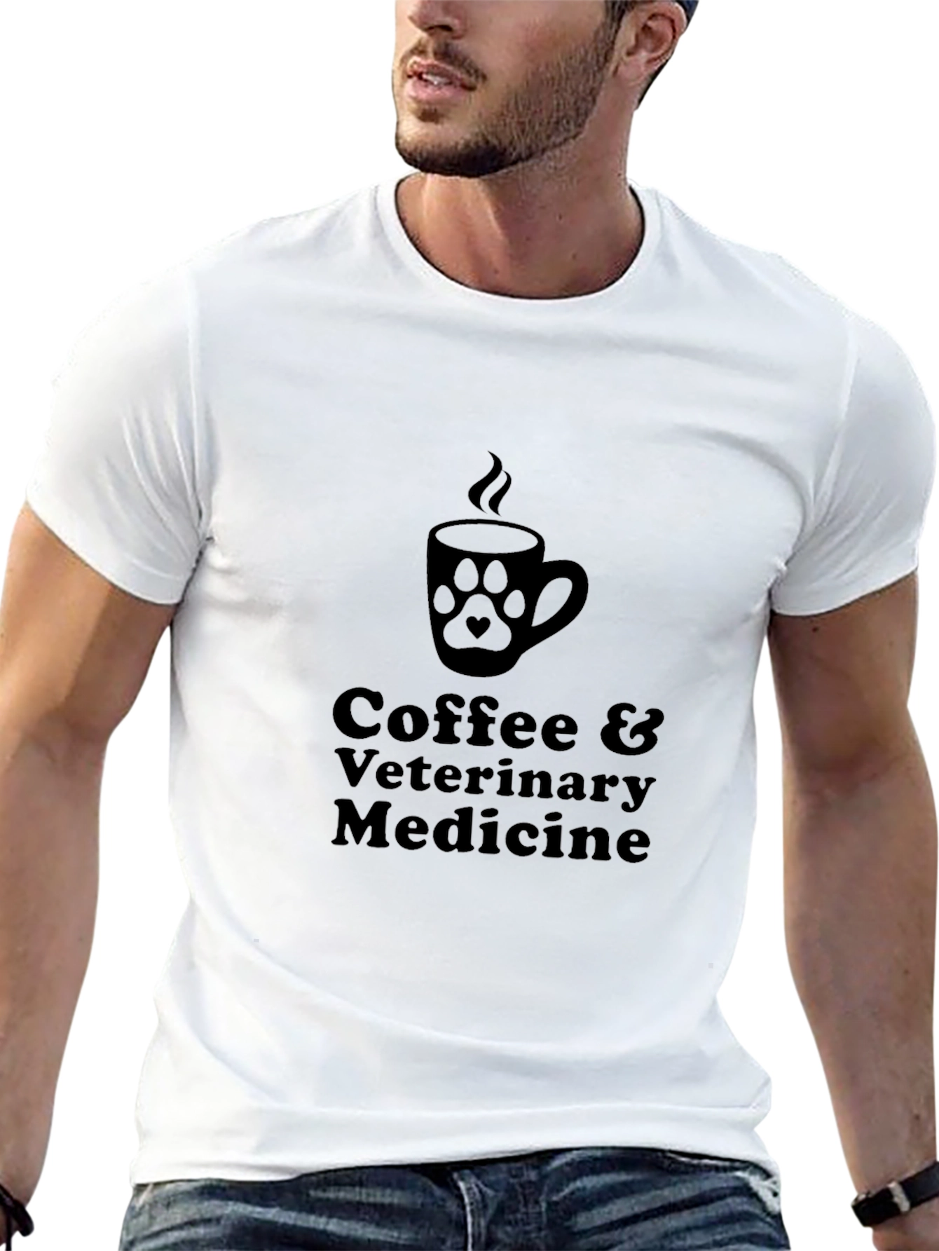 Coffee & Veterinary Medicine Black T-Shirt