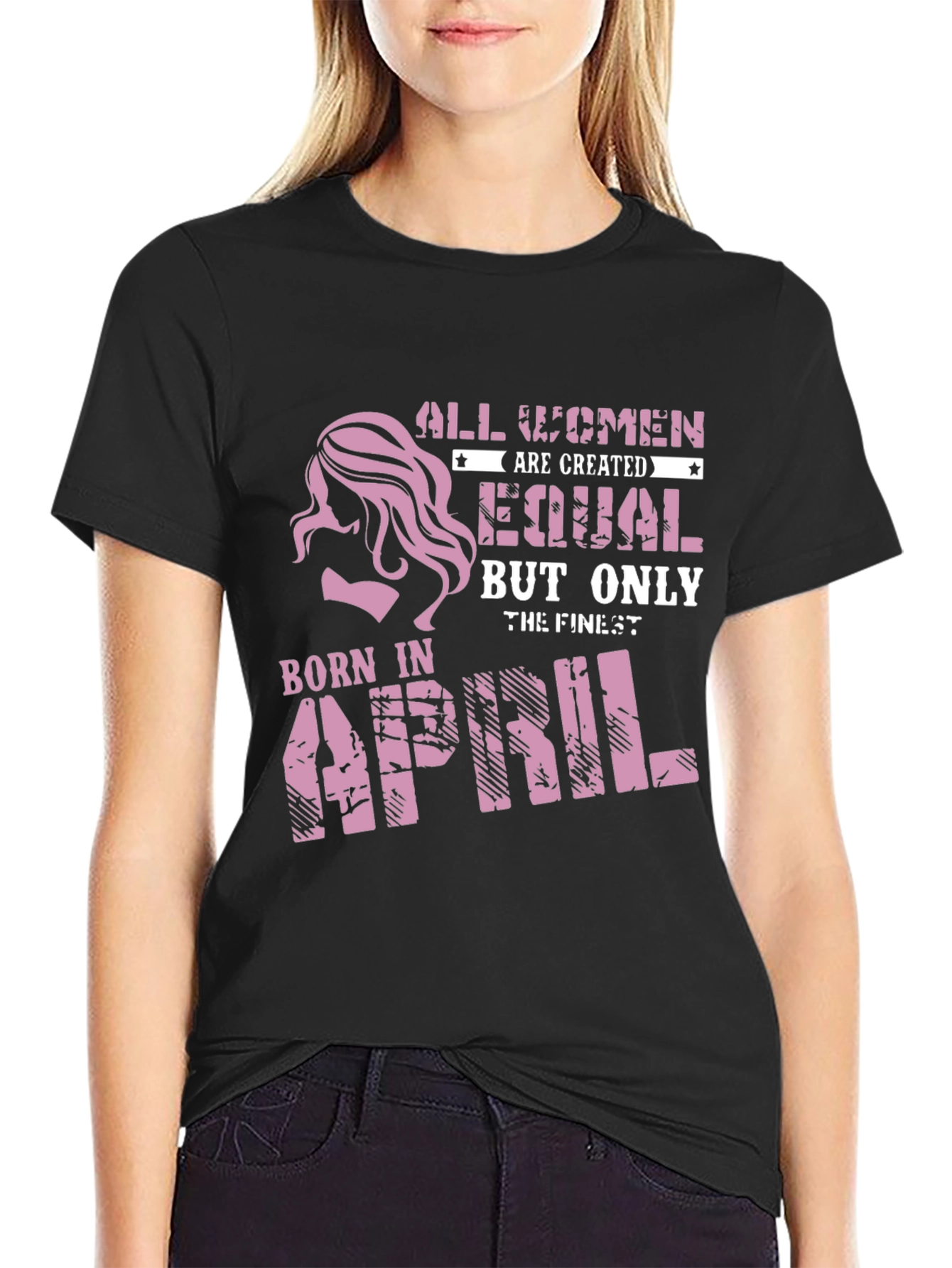 Born In April Womens T-Shirt