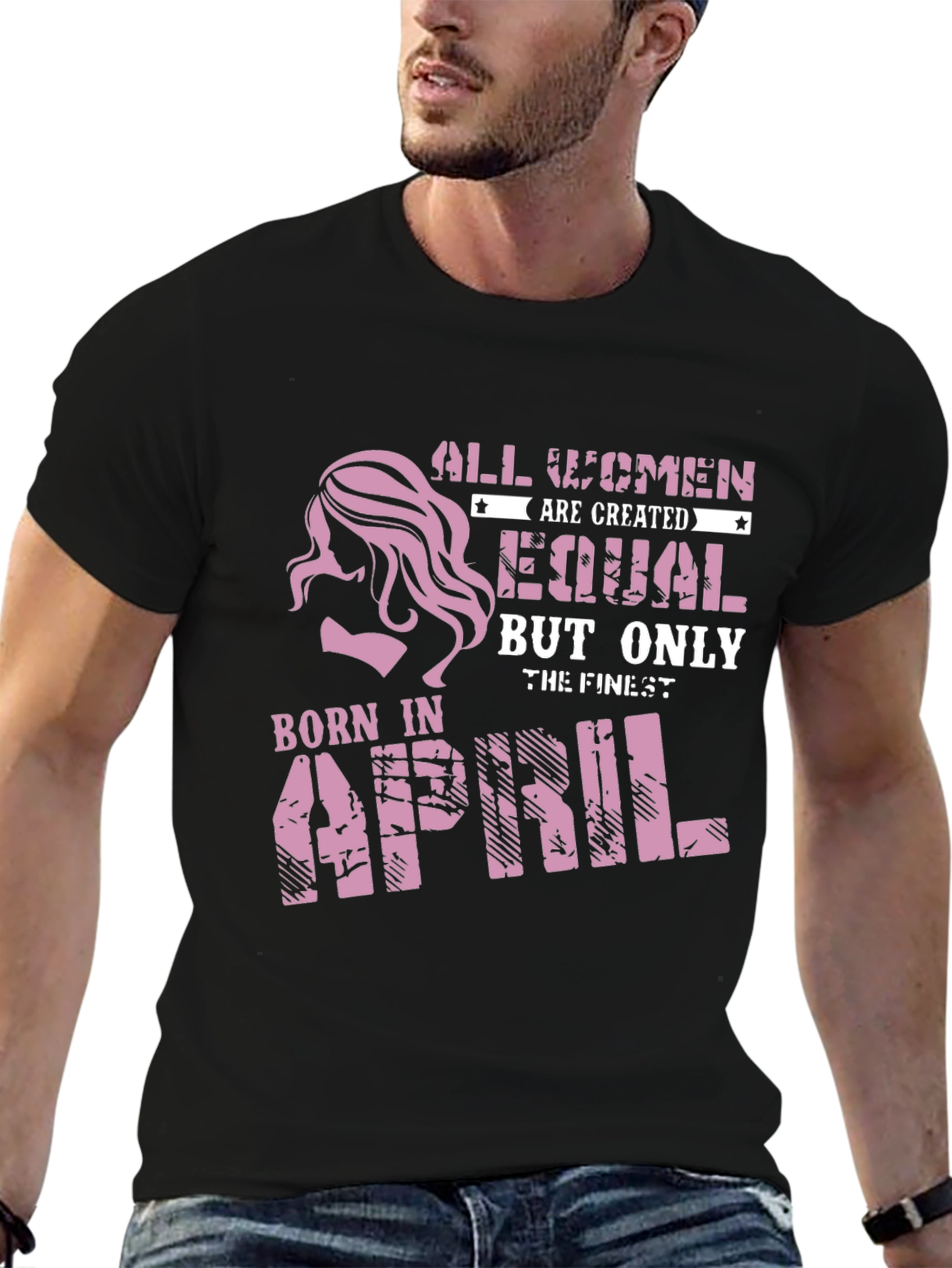 Born In April Womens T-Shirt