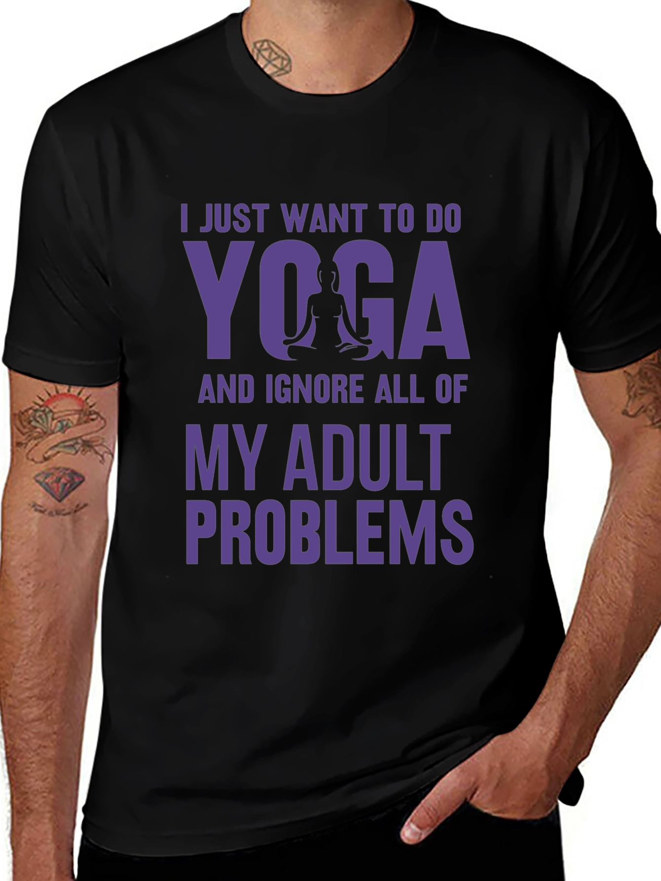 Yoga Adult Problems Tee - Relaxation Shirt