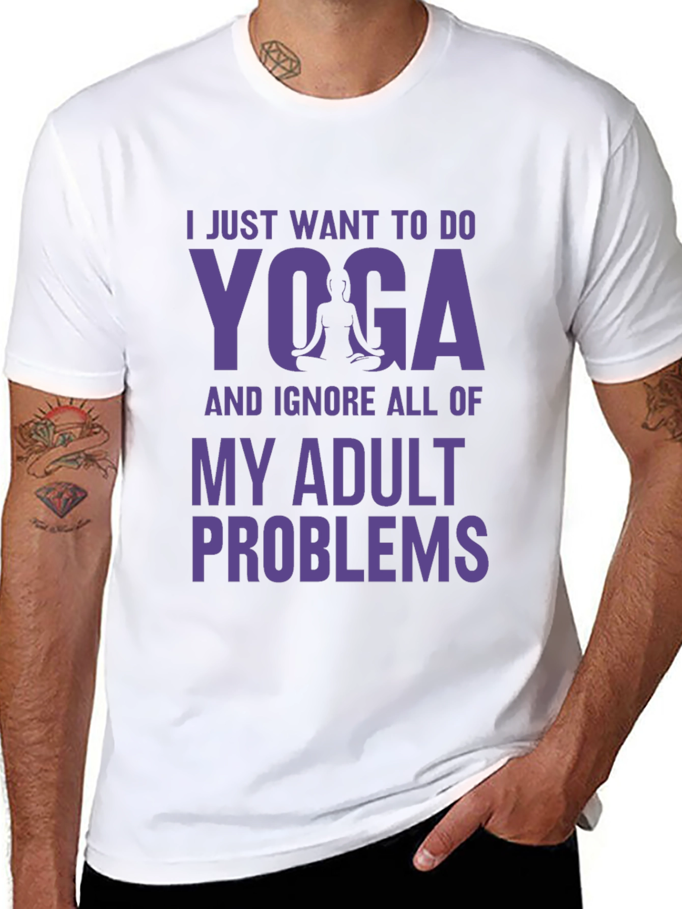 Yoga Adult Problems Tee - Relaxation Shirt