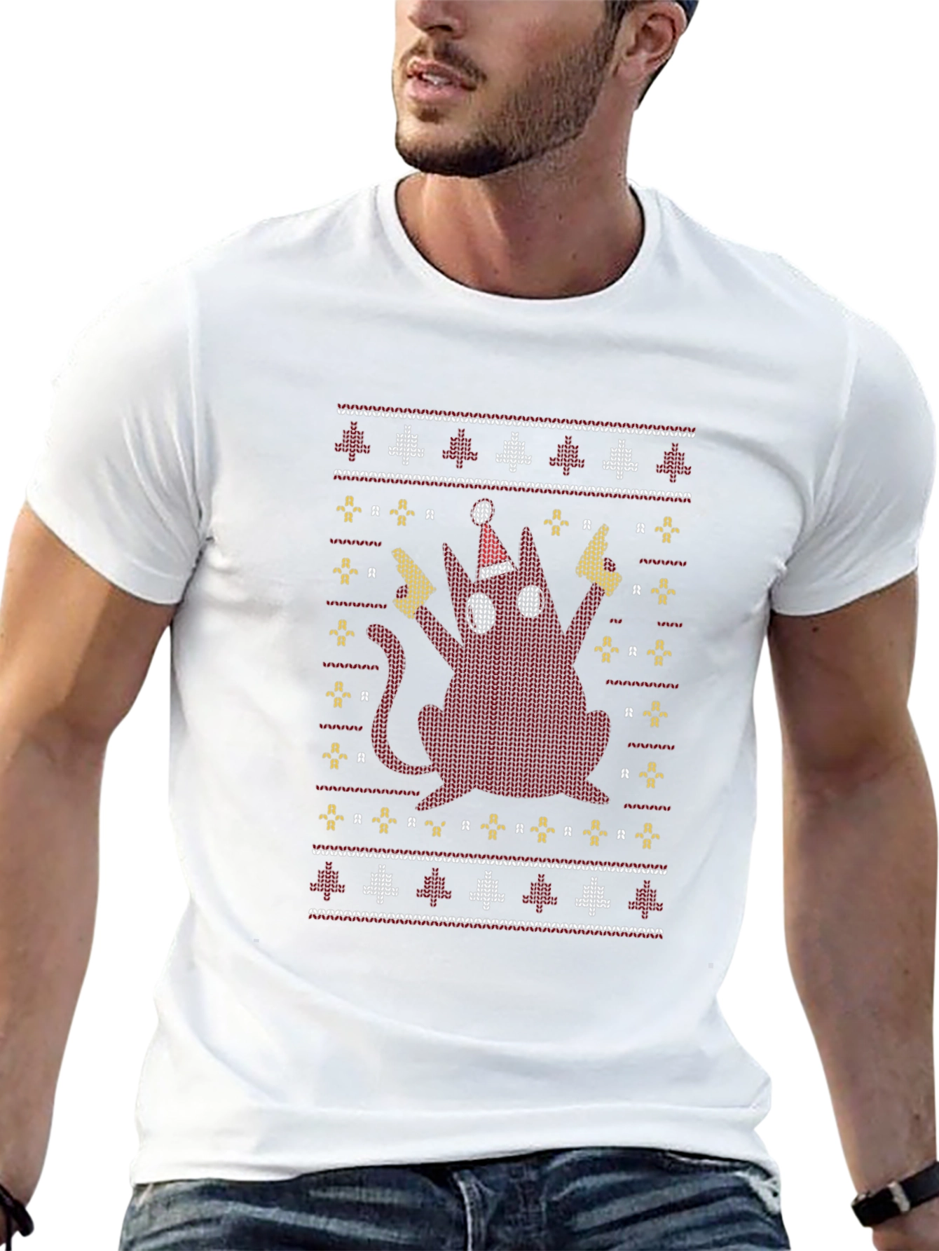 Festive Cat Christmas T-Shirt