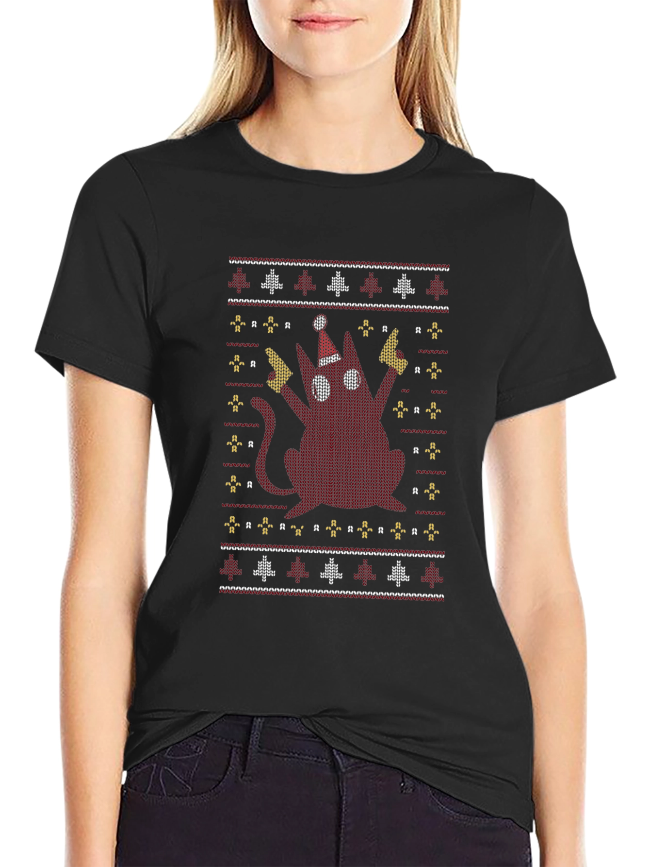 Festive Cat Christmas T-Shirt