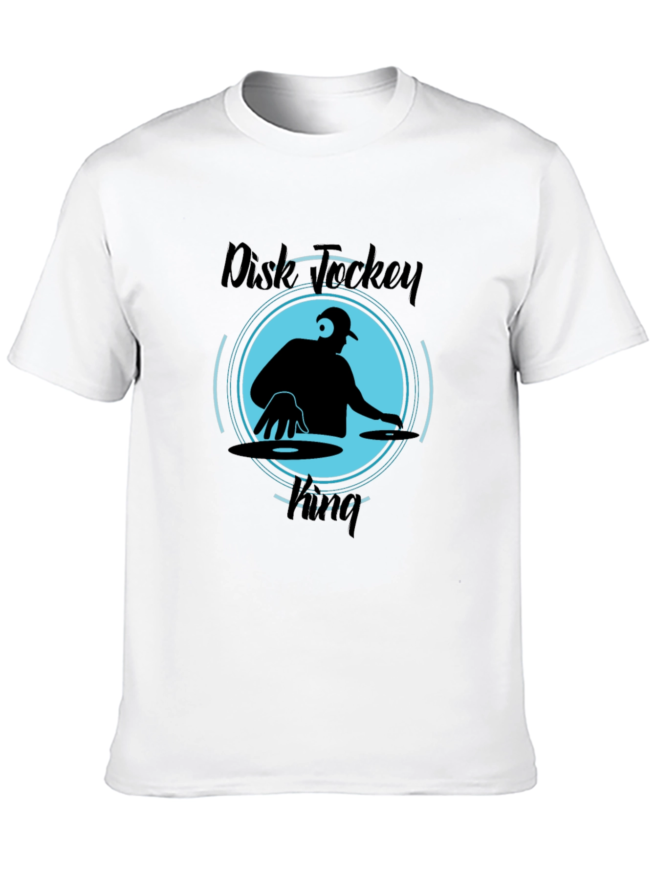 Disk Jockey King Black T-Shirt