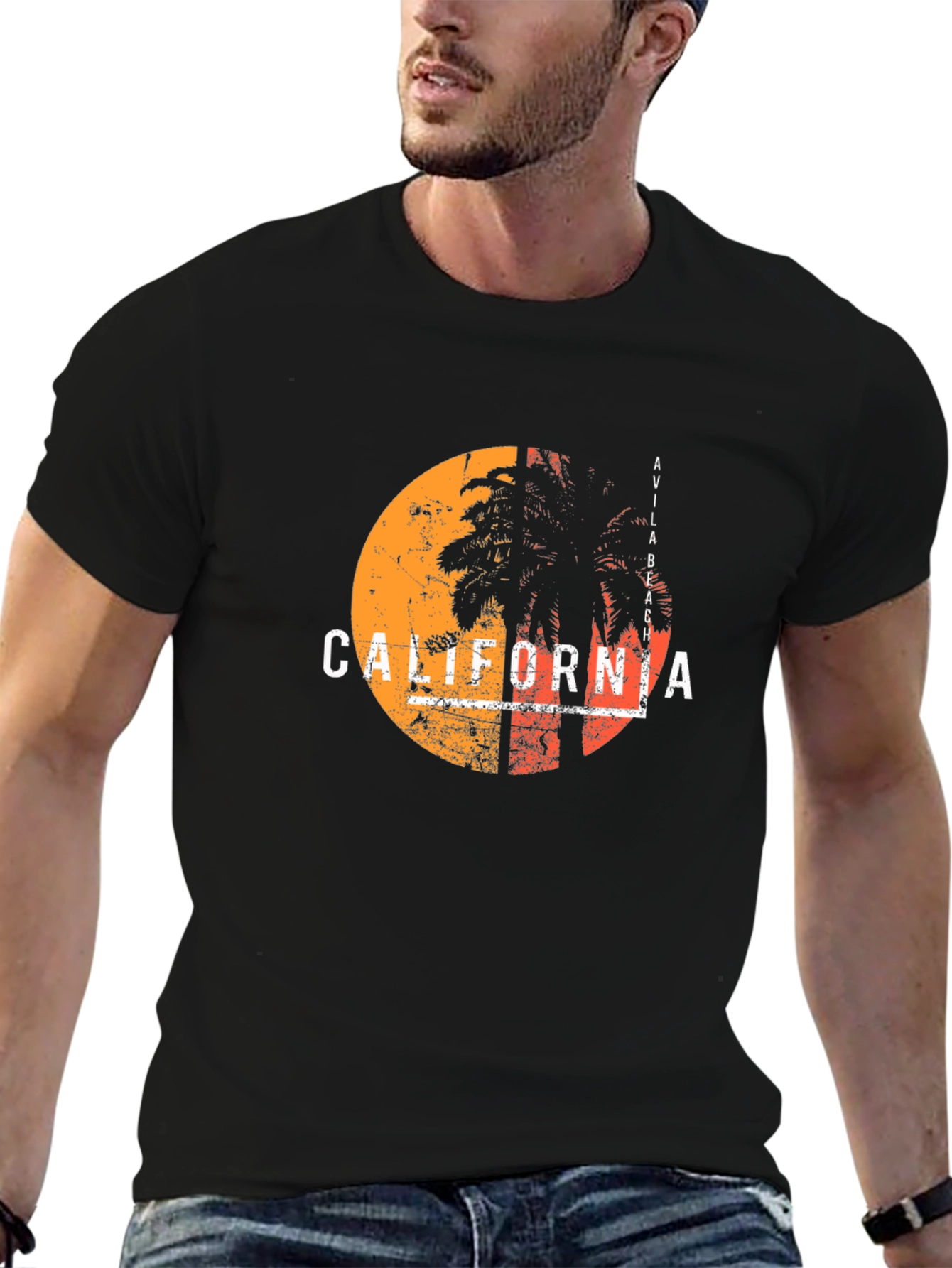 California Palm Tree Graphic T-Shirt