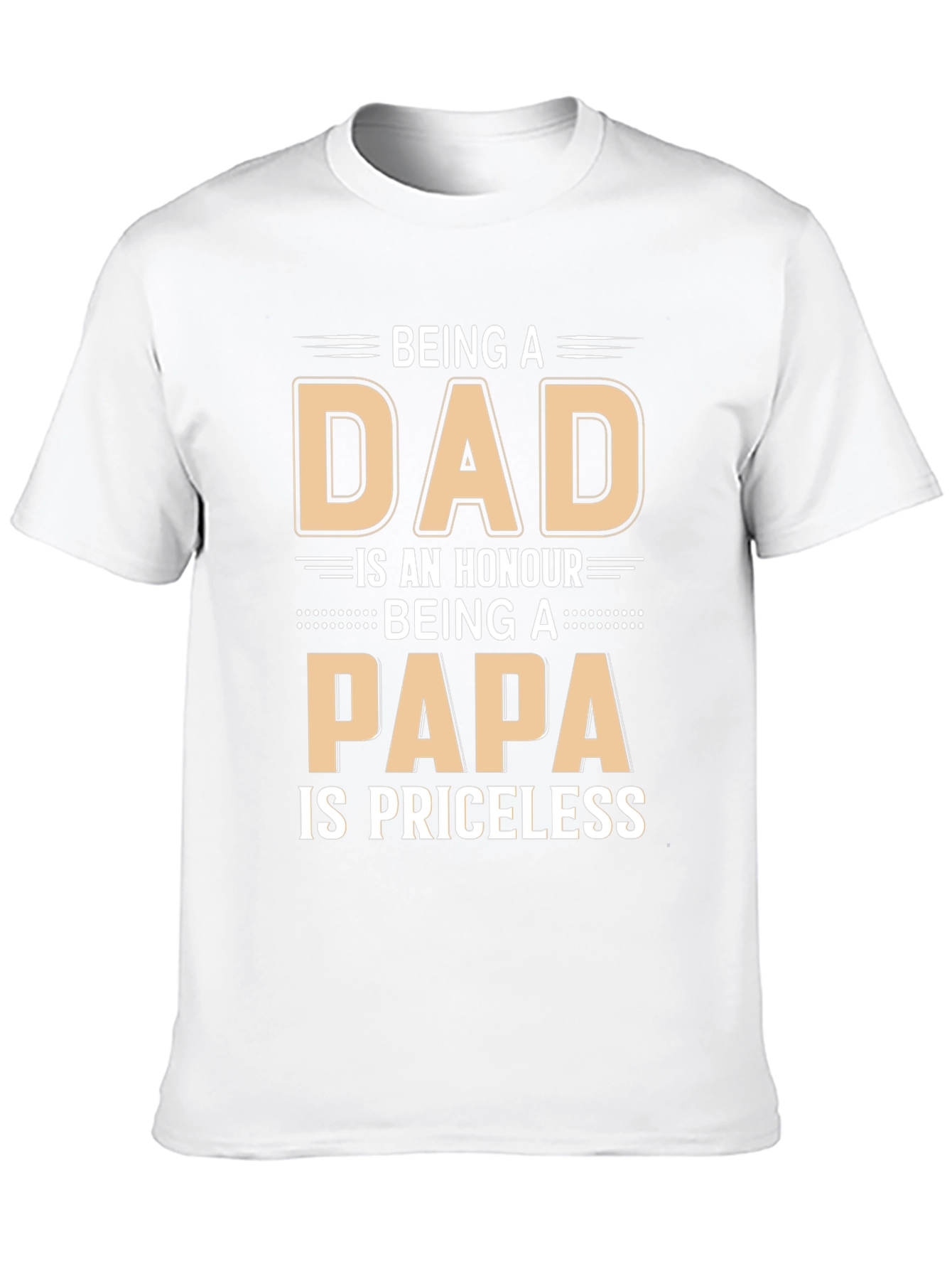 Dad Papa Honour Priceless Black T-Shirt