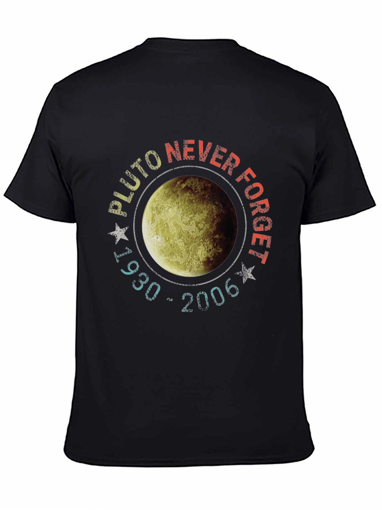 Pluto Never Forget T-Shirt - Retro Space Design