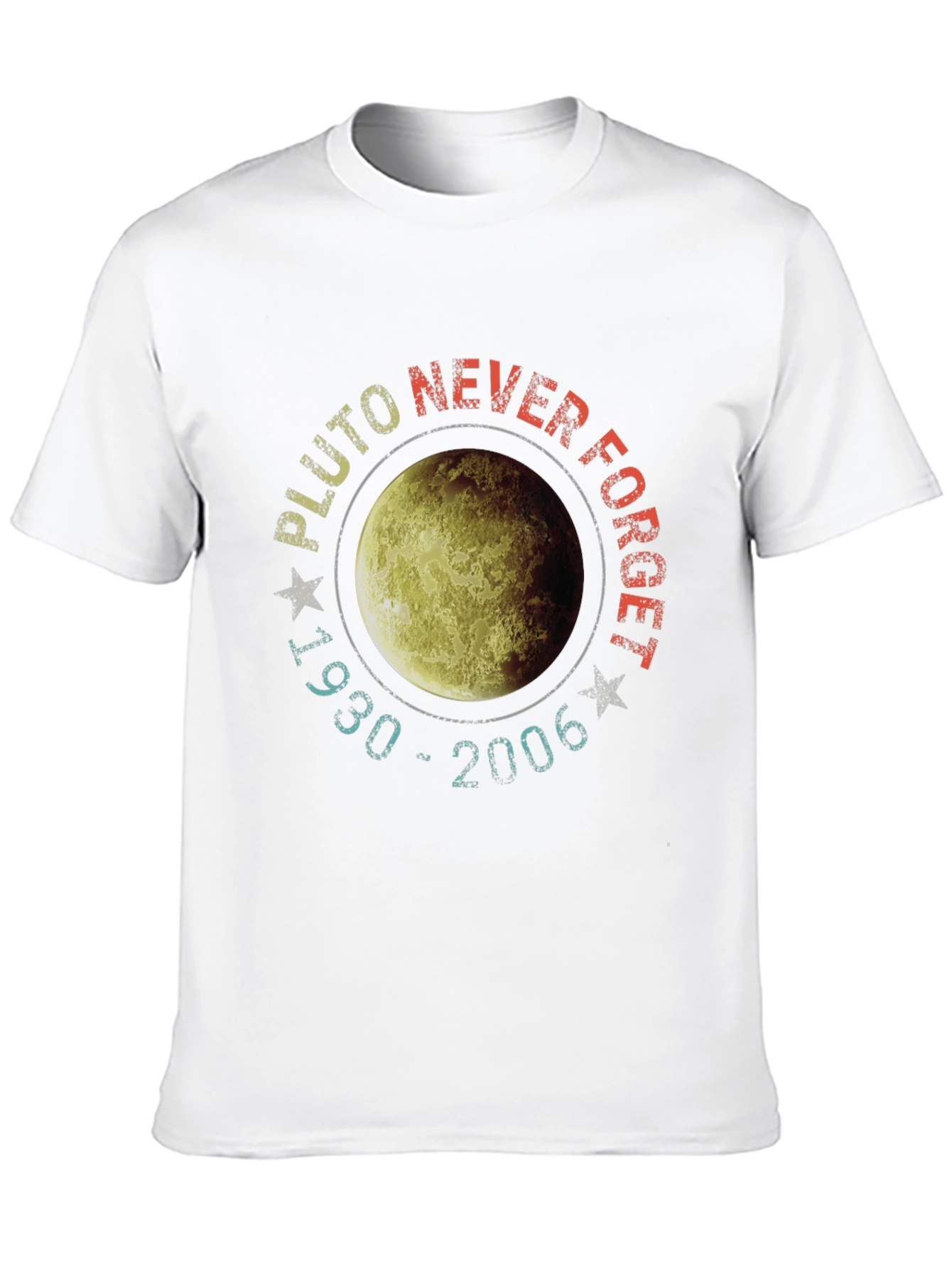 Pluto Never Forget T-Shirt - Retro Space Design