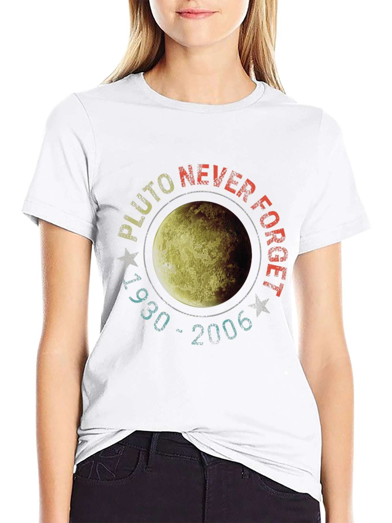 Pluto Never Forget T-Shirt - Retro Space Design